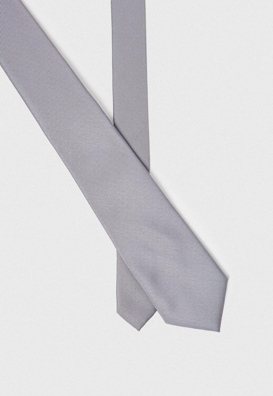 Corbata Formal Hombre Microfibra Lisa Promoción Gris-1