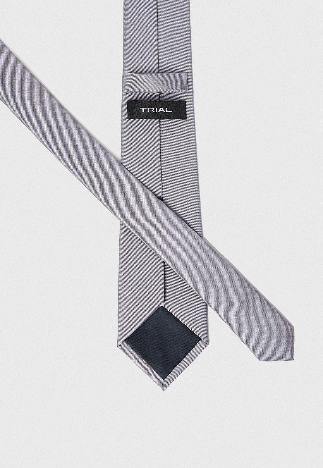 Corbata Formal Hombre Microfibra Lisa Promoción Gris-2