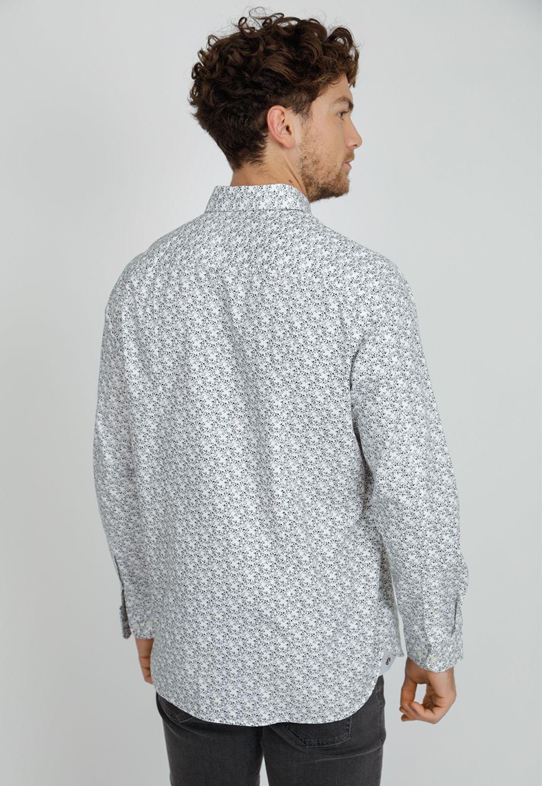 Camisa Manga Larga hombre Slim Fit Barton Algodón Blanco-1