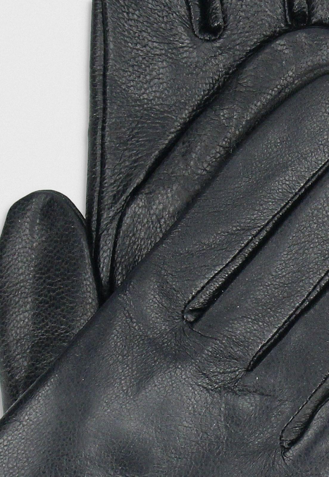 Guantes De Cuero Negro-1