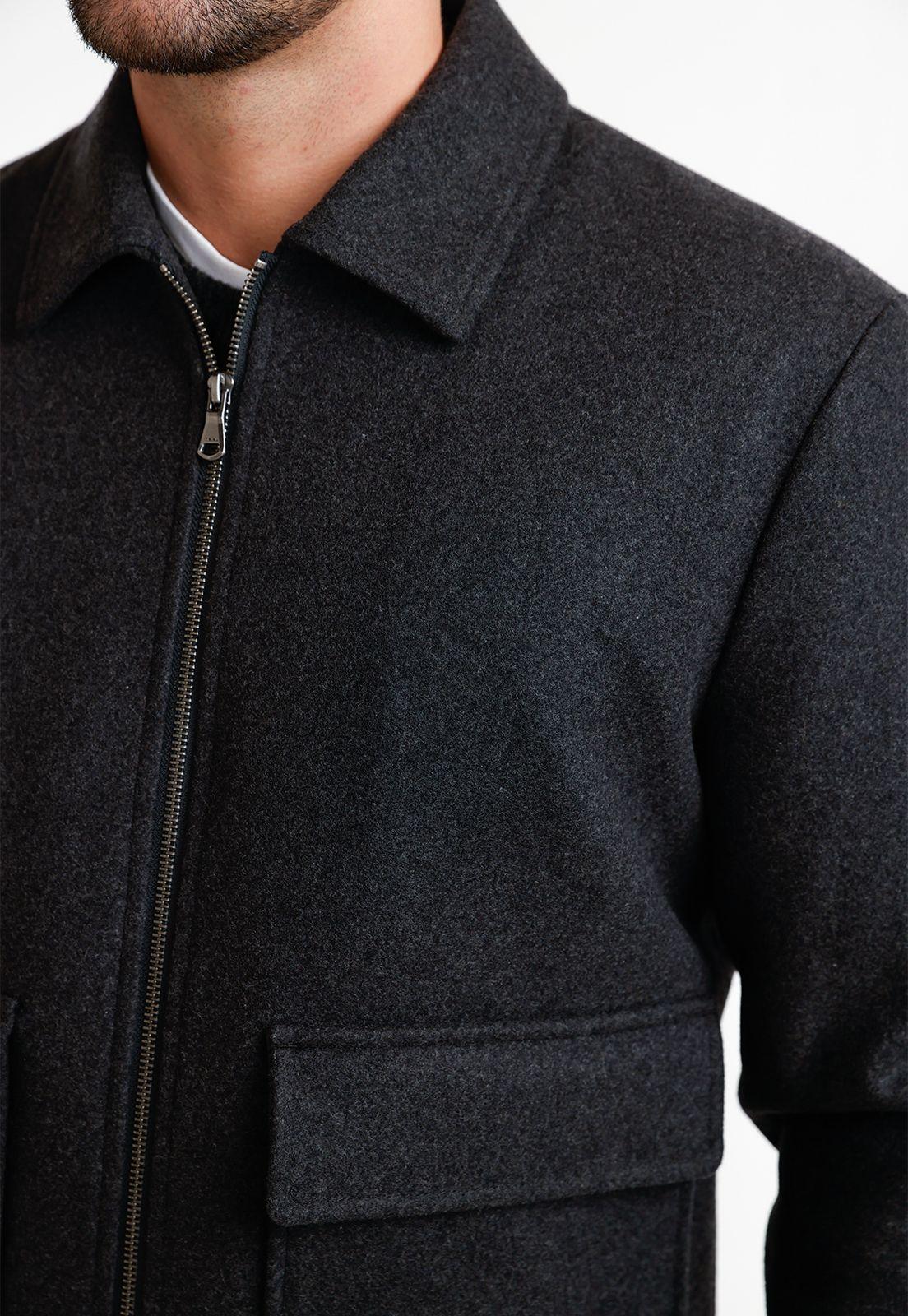 Chaqueta Bomber Hombre Tanaka Gris-2