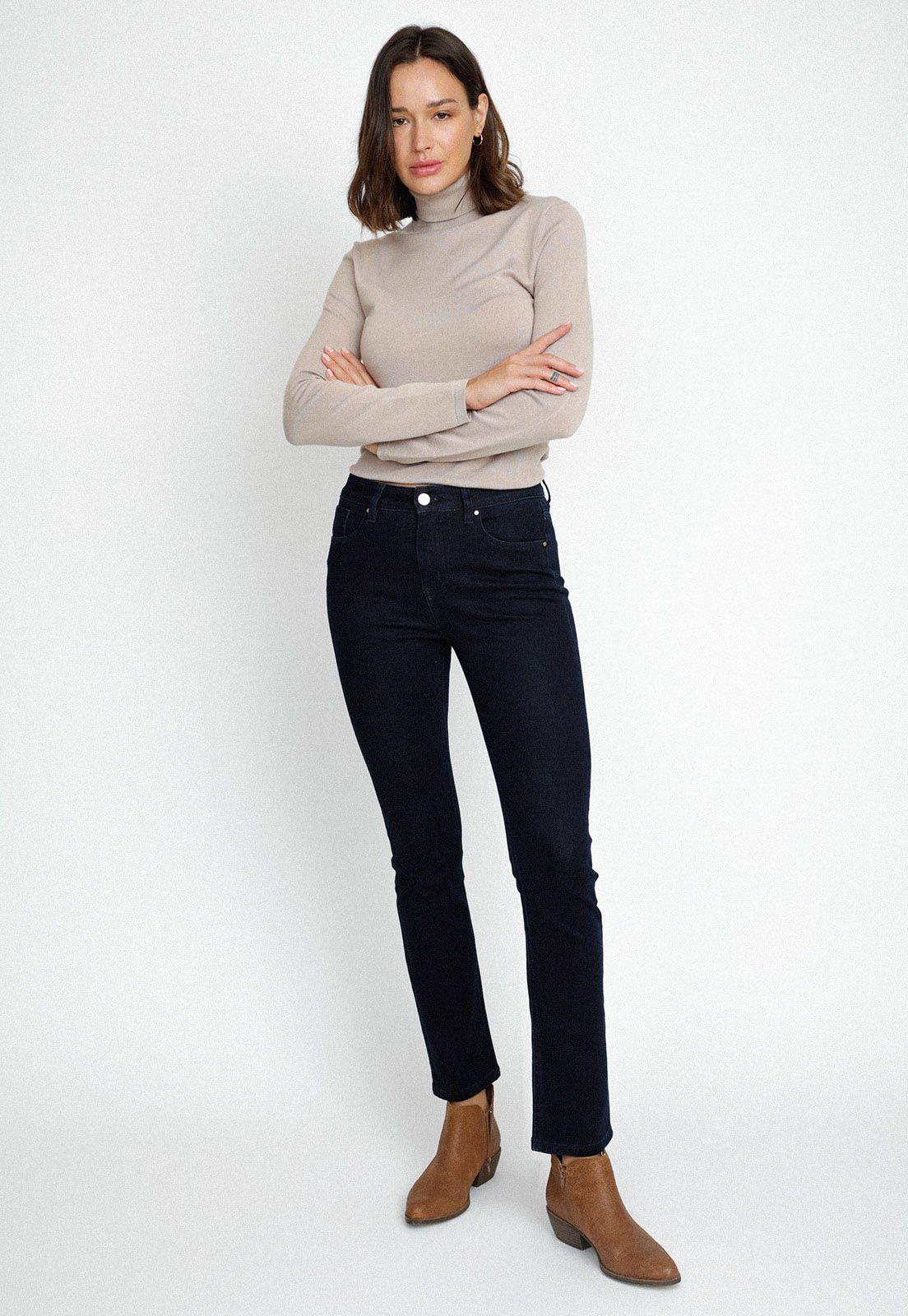 Jeans De Mujer Modelo Charlot Color Indigo-3