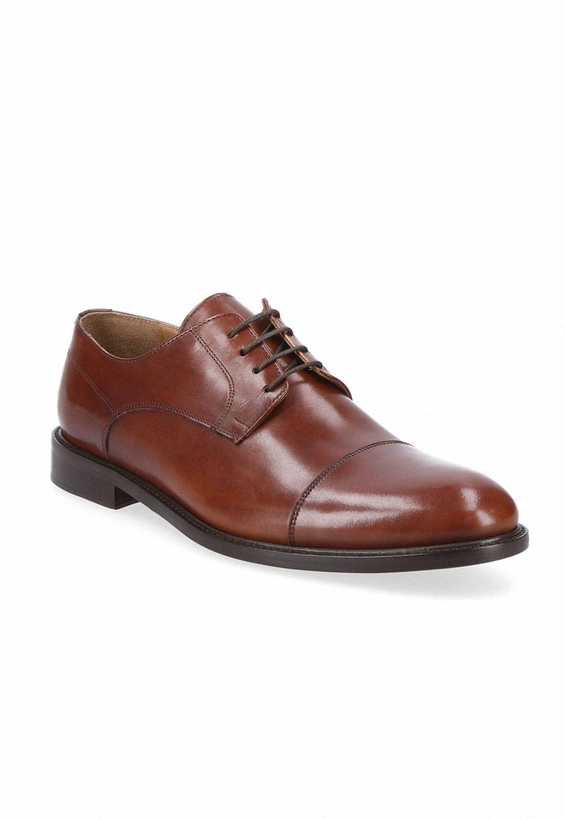 Zapatos Formal Italianos Voltago Cap Toe Oxford Cognac-0