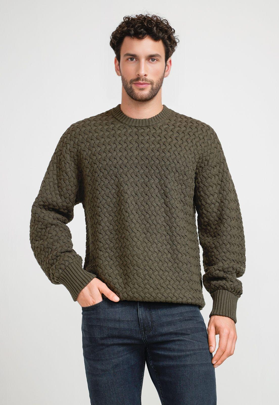 Sweater Hombre Cuello Polo Militar-0