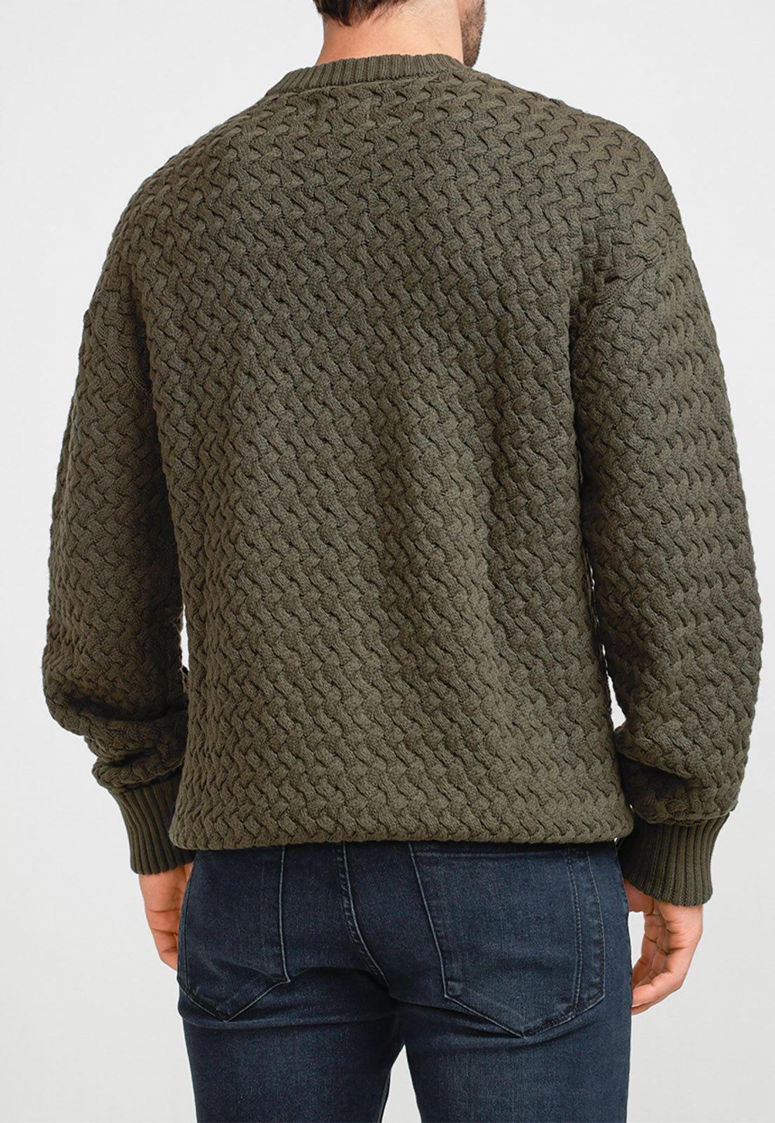 Sweater Hombre Cuello Polo Militar-1