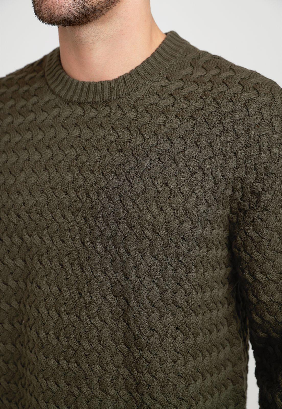 Sweater Hombre Cuello Polo Militar-2