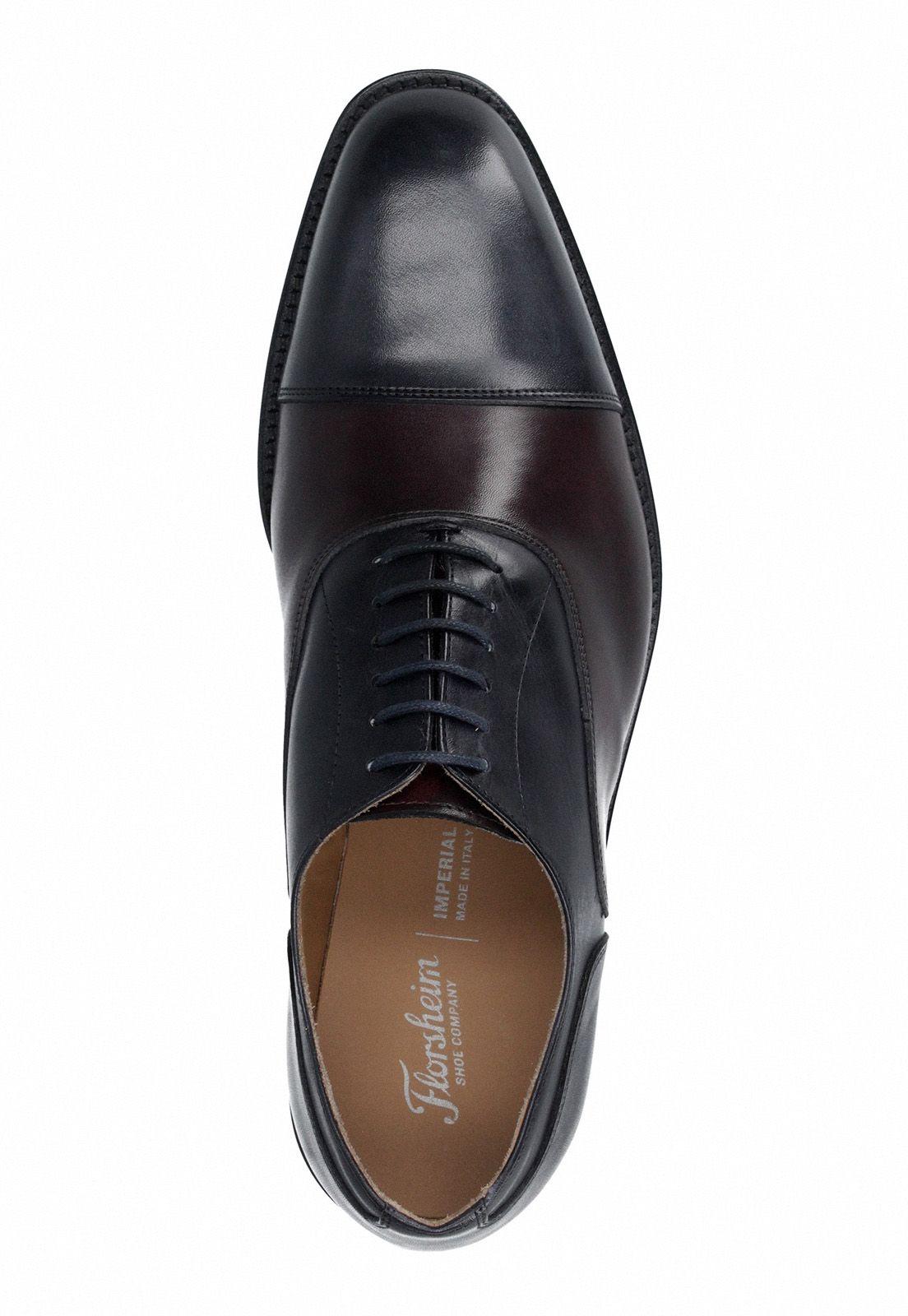 Zapatos Formal Italianos Arzano Cap Toe Oxford Negro/Azul-3