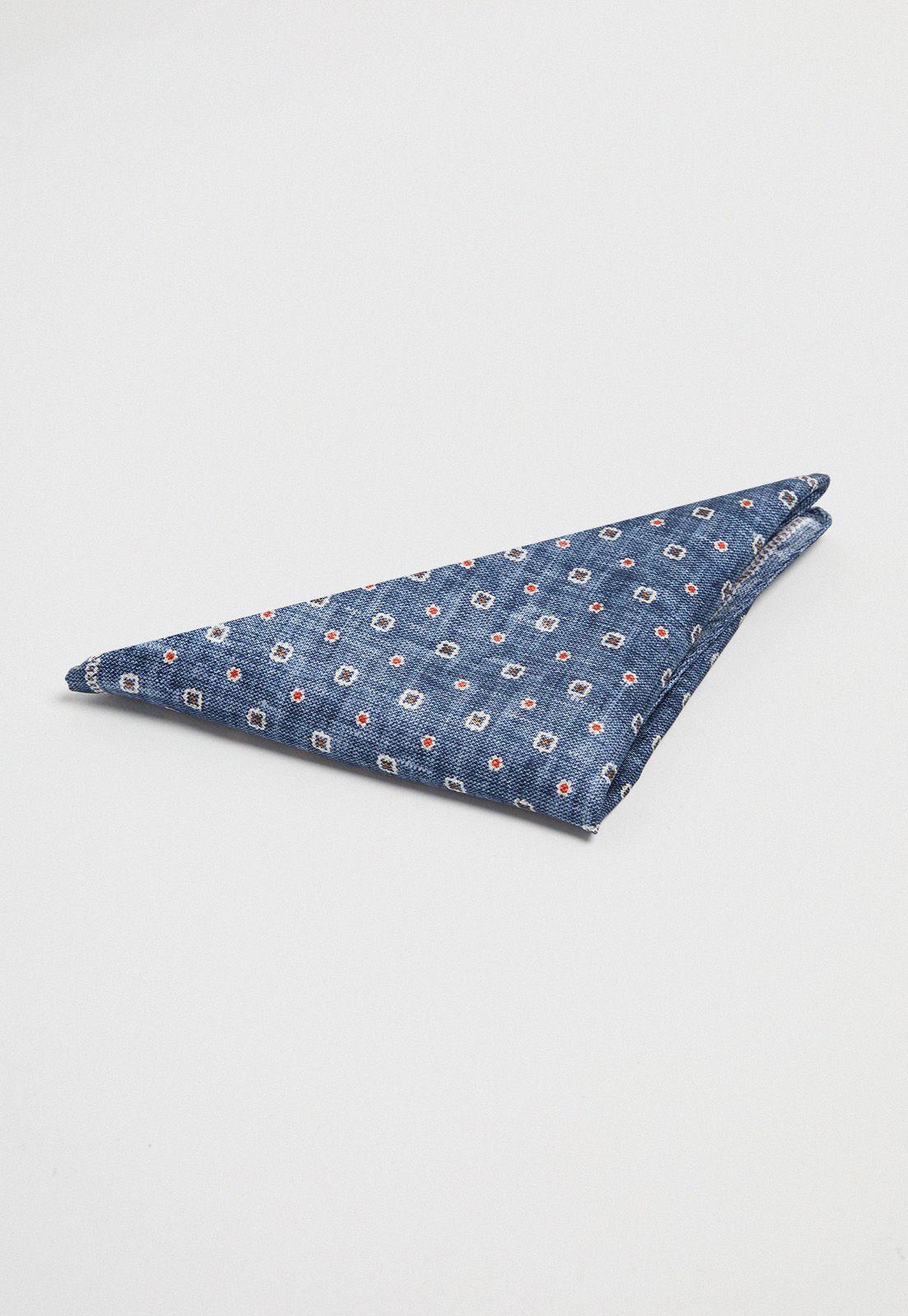 Pochet hombre Formal Luxury Seda Azul Marino-1