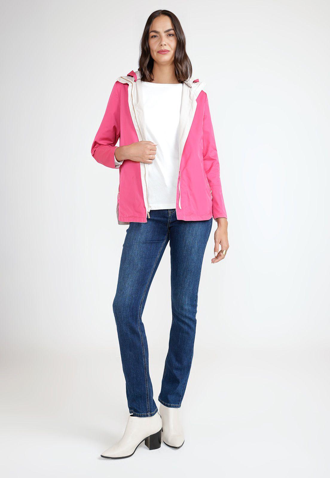Chaqueta Mujer Reversible Eva Crema/Fucsia-5
