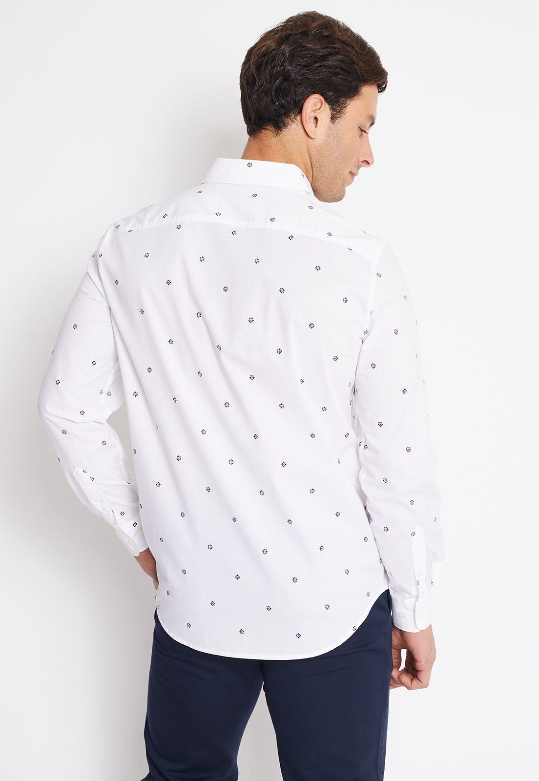 Camisa Hombre Manga Larga Stretch Estampada-1