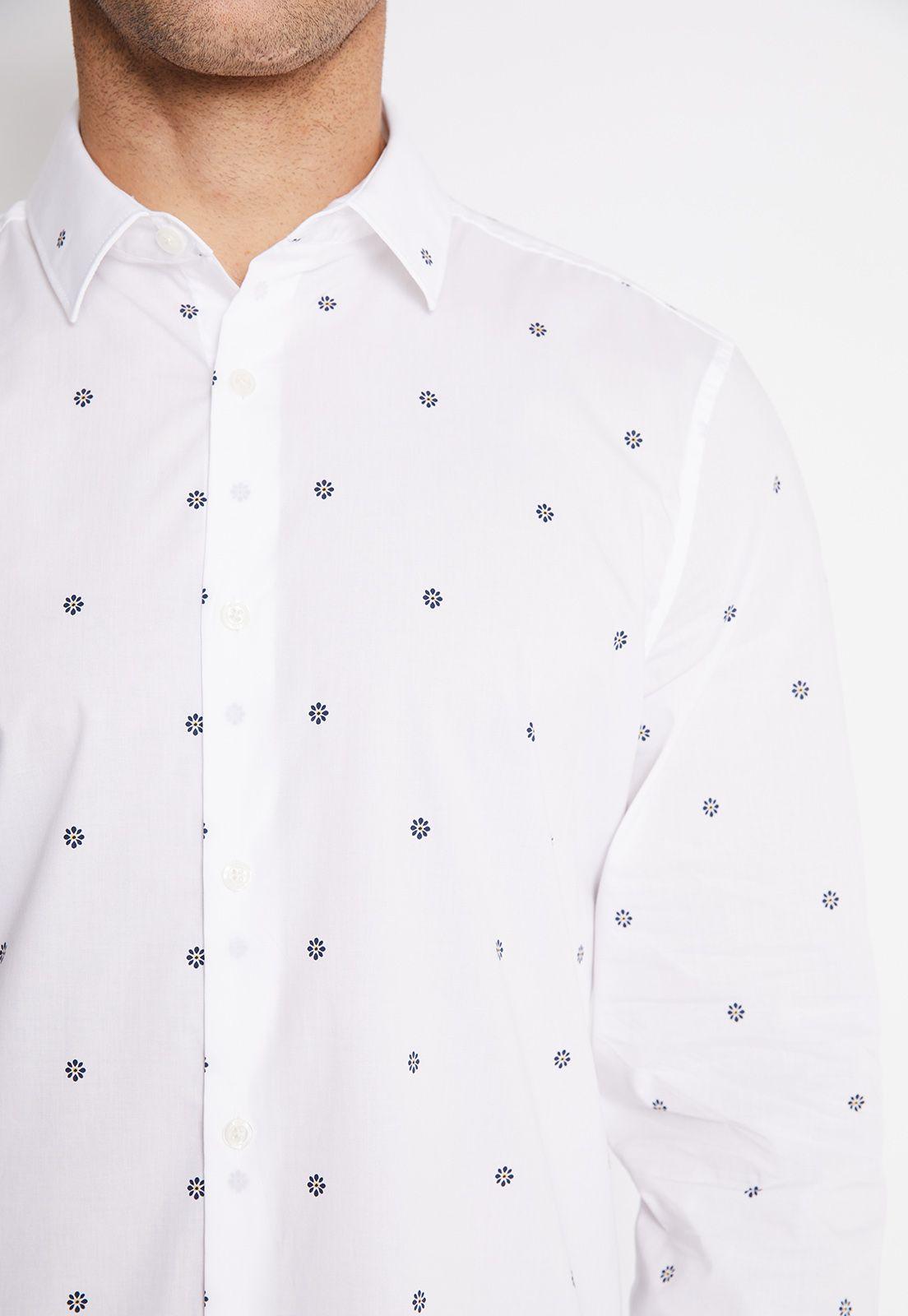 Camisa Hombre Manga Larga Stretch Estampada-2