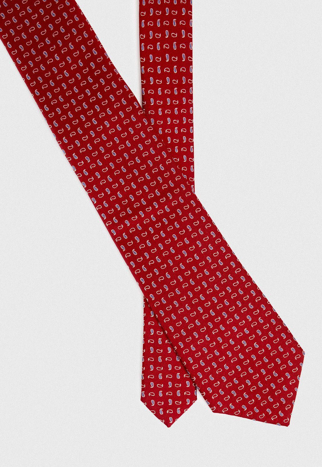Corbata hombre Formal Executive Seda Rojo-1