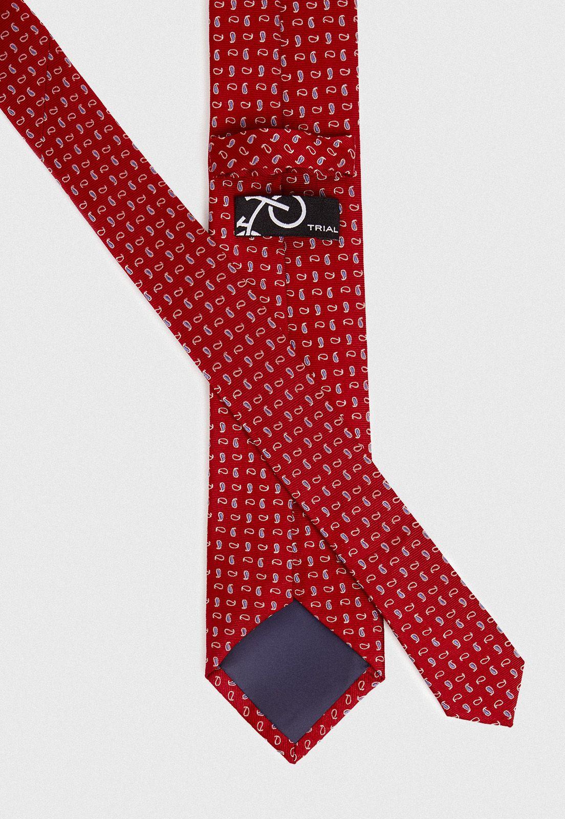 Corbata hombre Formal Executive Seda Rojo-2