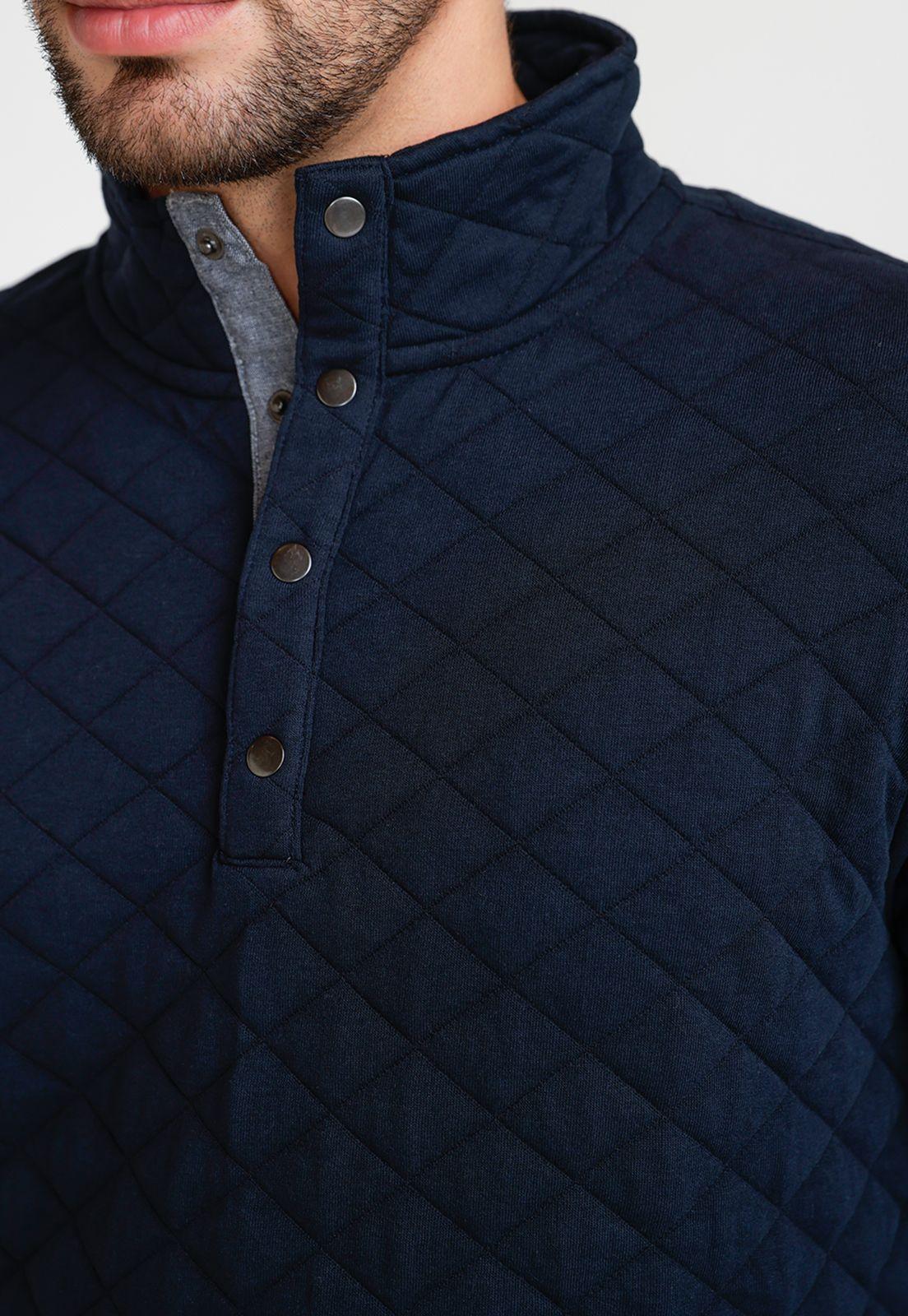 Polerón Hombre Cuello Alto Navy-2