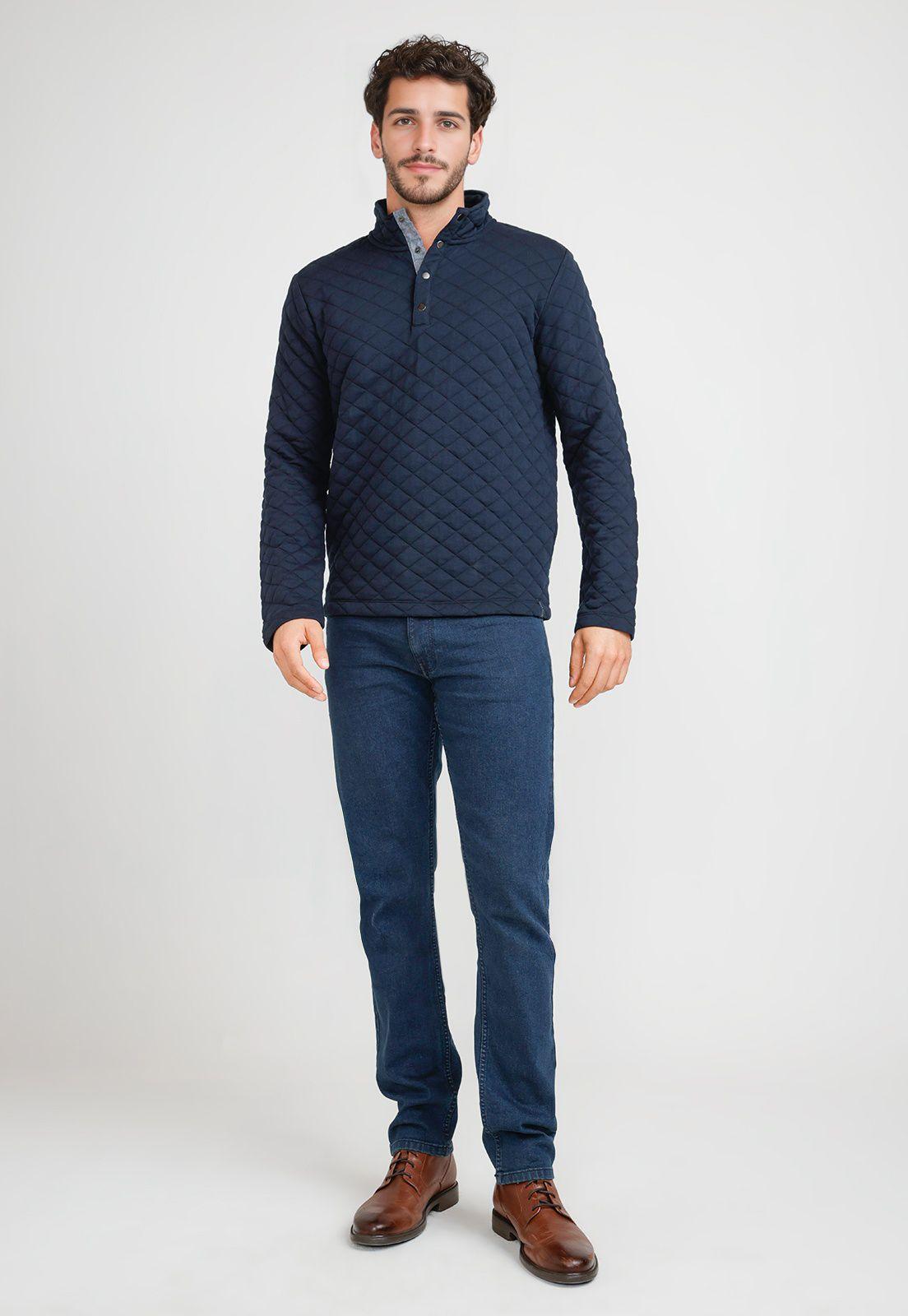 Polerón Hombre Cuello Alto Navy-3