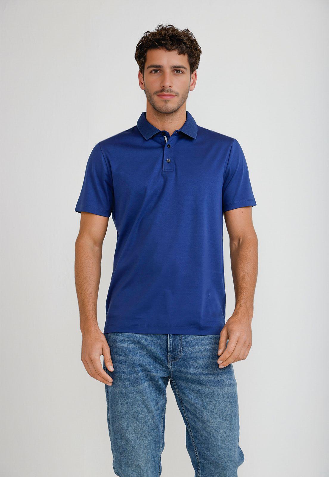 Polera Hombre Polo Manga Corta Azul 4IFK7060-0