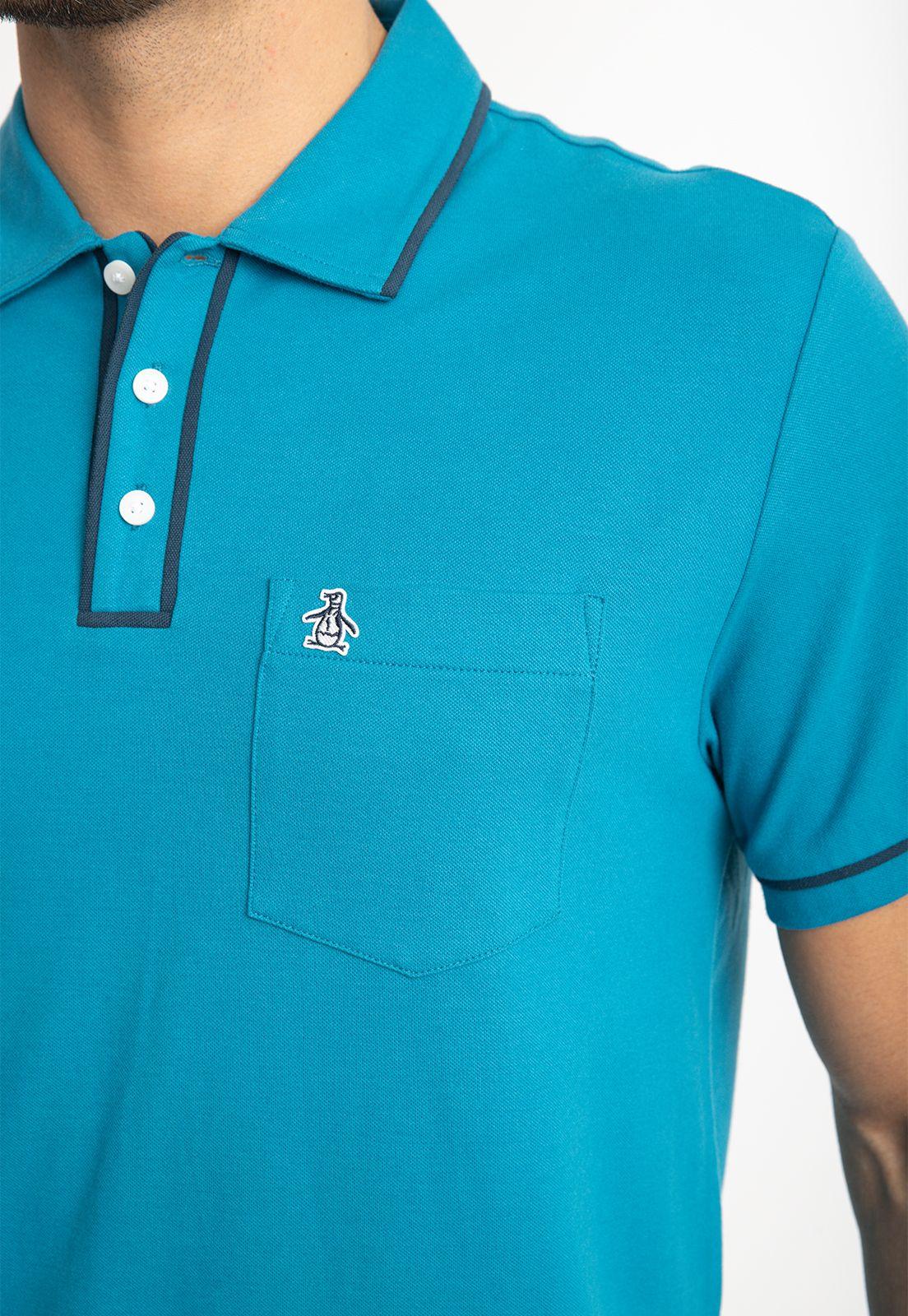 Polera Hombre Polo Manga Corta Azul-2