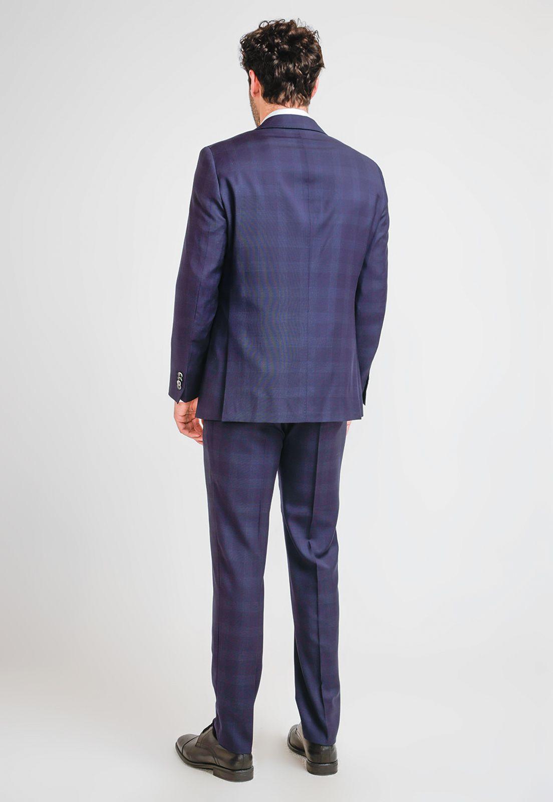 Traje Hombre Formal Lana S160'S Emerald Azul Marino-1