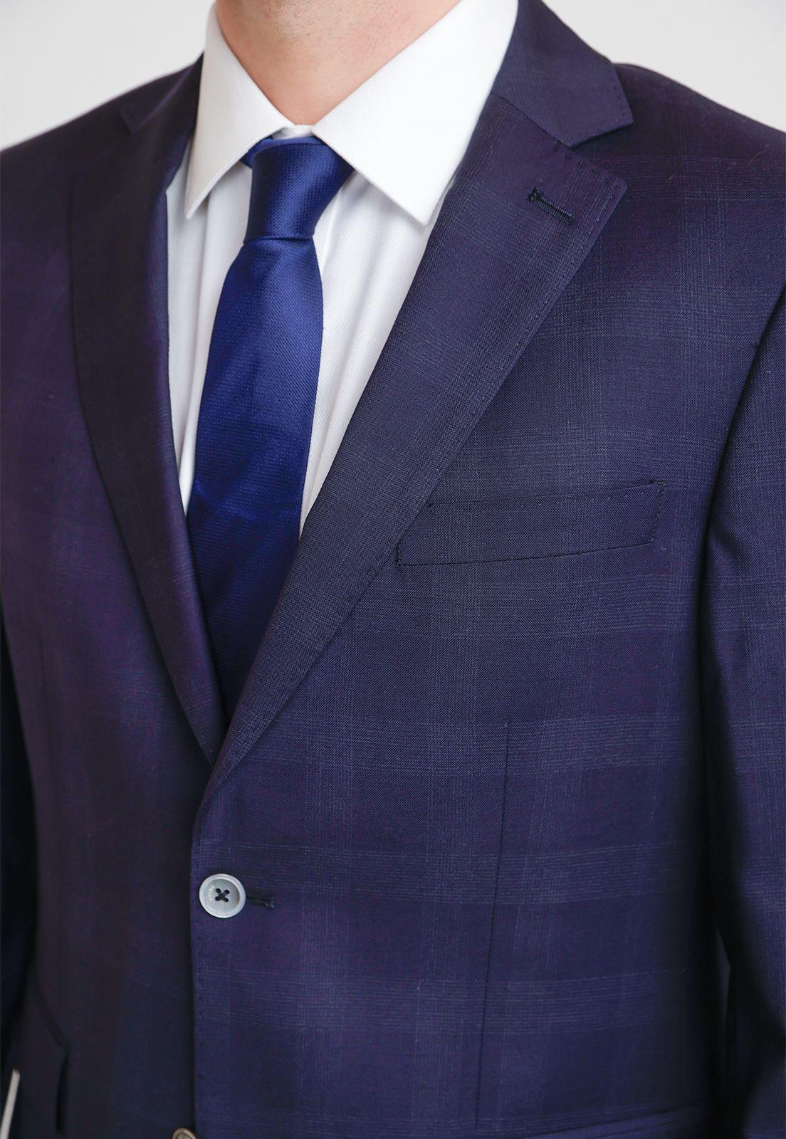 Traje Hombre Formal Lana S160'S Emerald Azul Marino-2