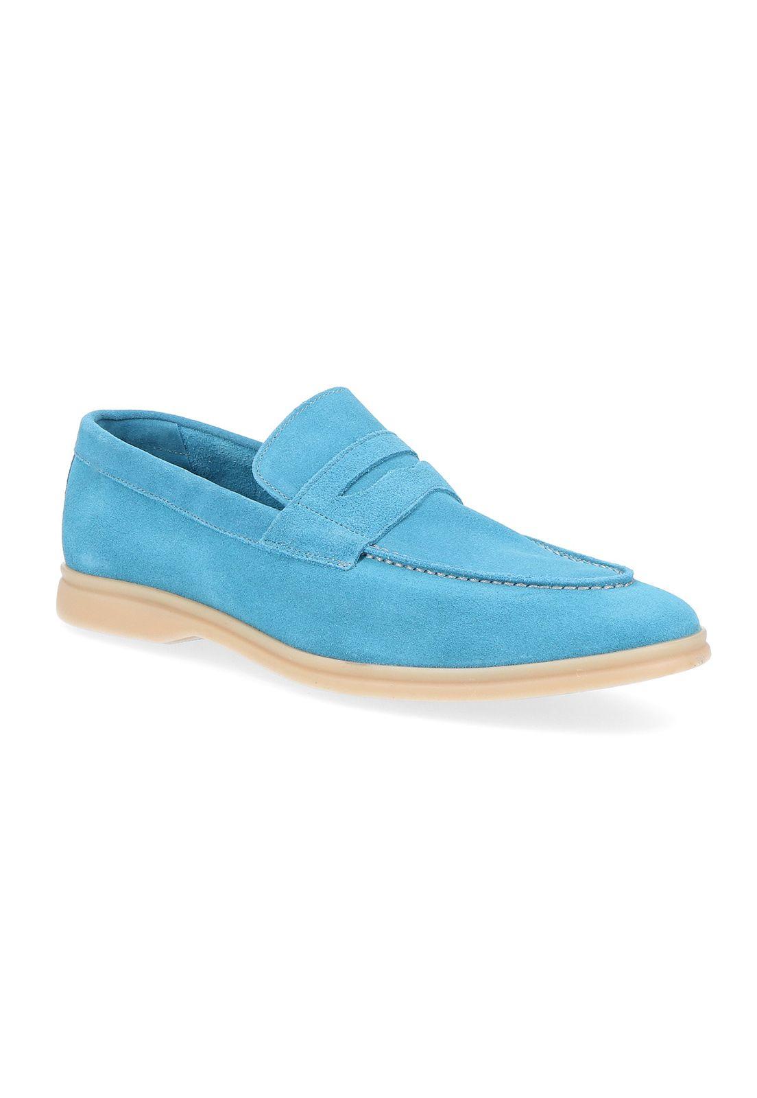 Mocasines Casual Italianos Salorno Moc Toe Celeste-0