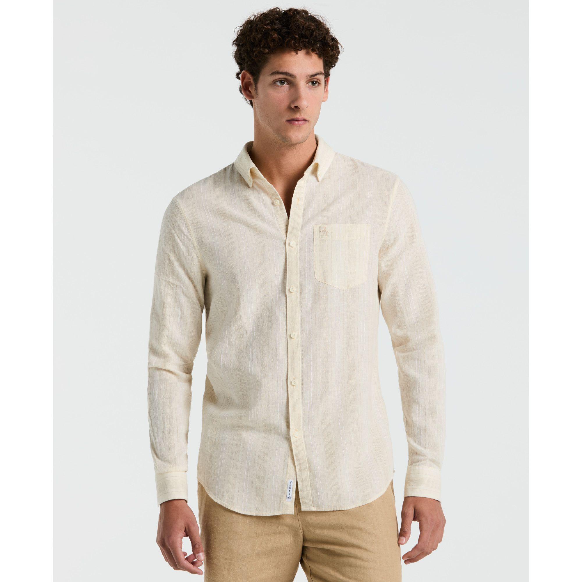 Camisa Hombre Beige OPWM2505-0