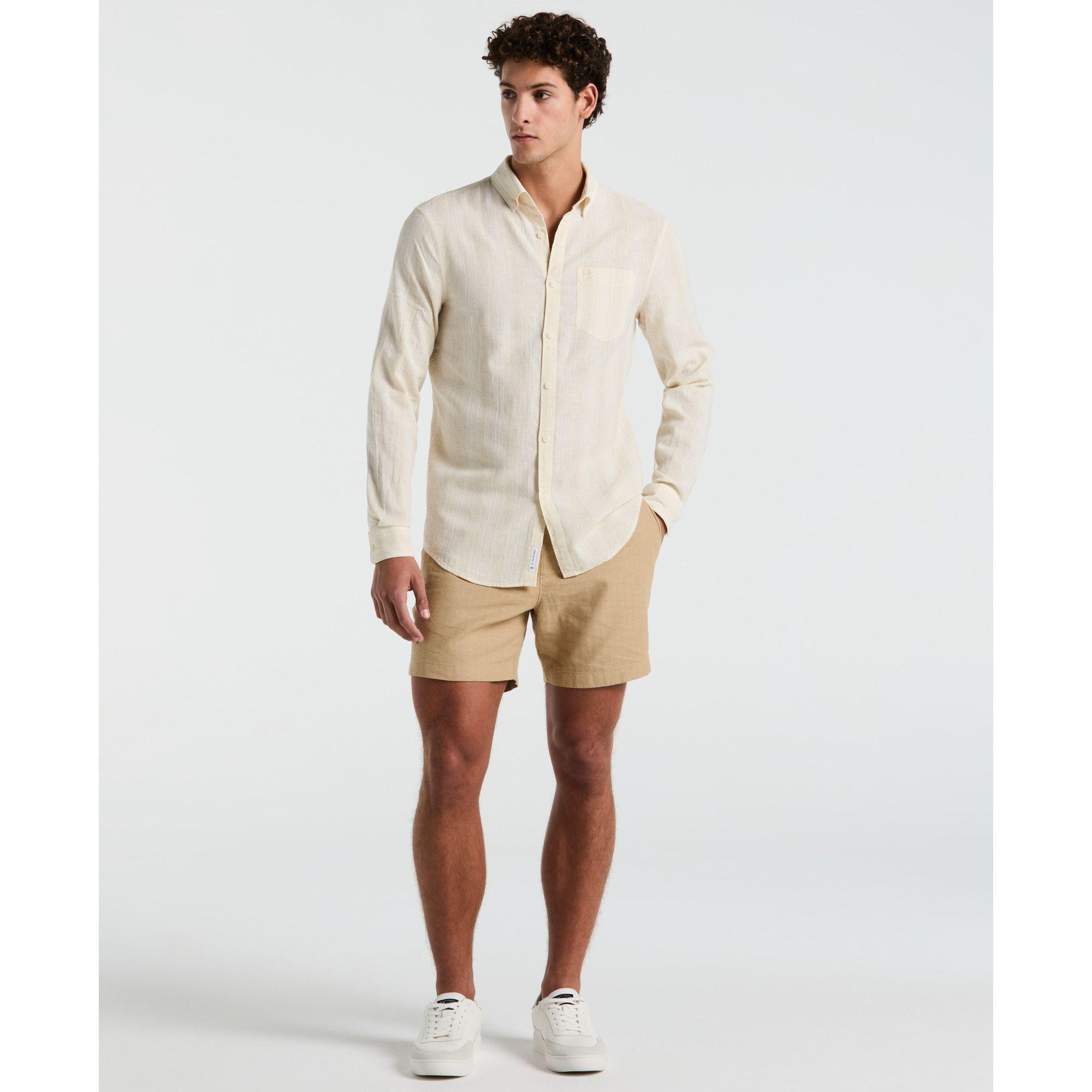 Camisa Hombre Beige OPWM2505-3