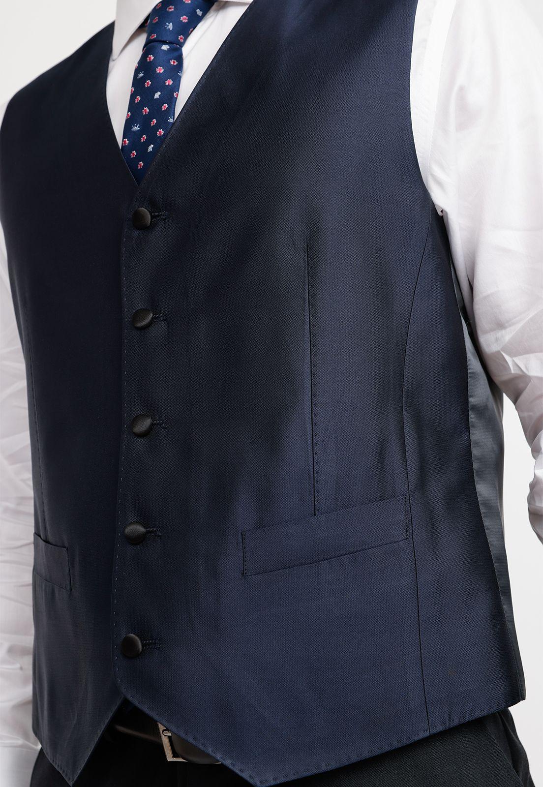 Gilet Hombre Formal Seda Gilet&Co Azul Marino-2