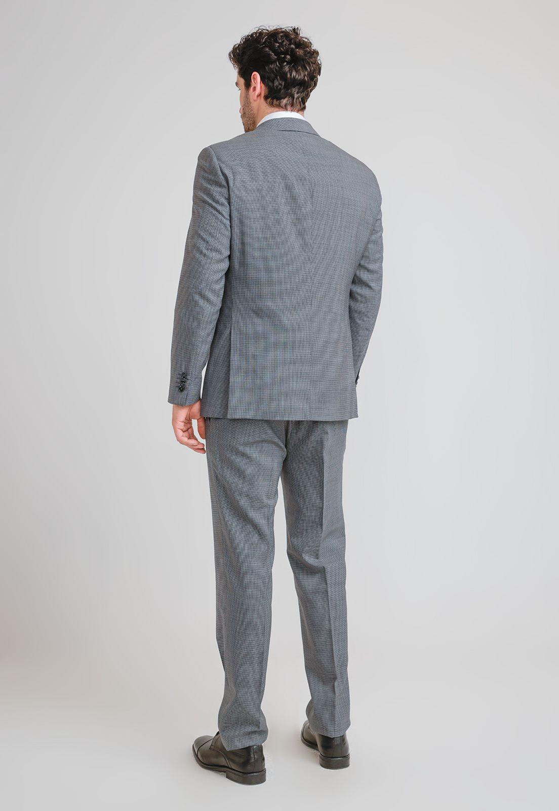 Traje Hombre Formal Lana S100'S Travel Gris-1