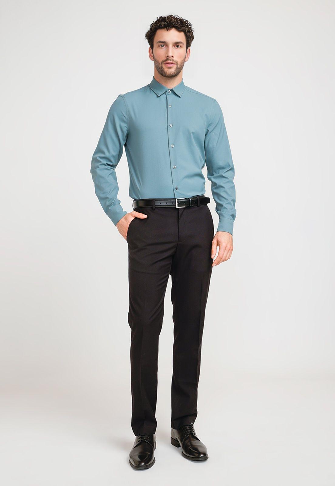 Camisa Hombre Total Stretch Verde-3