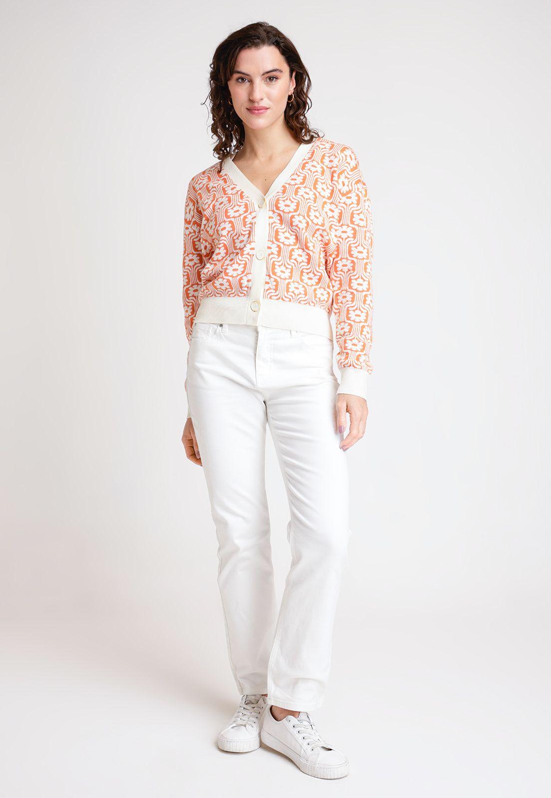 Tejido de Mujer Modelo Kendall Color Damasco-3