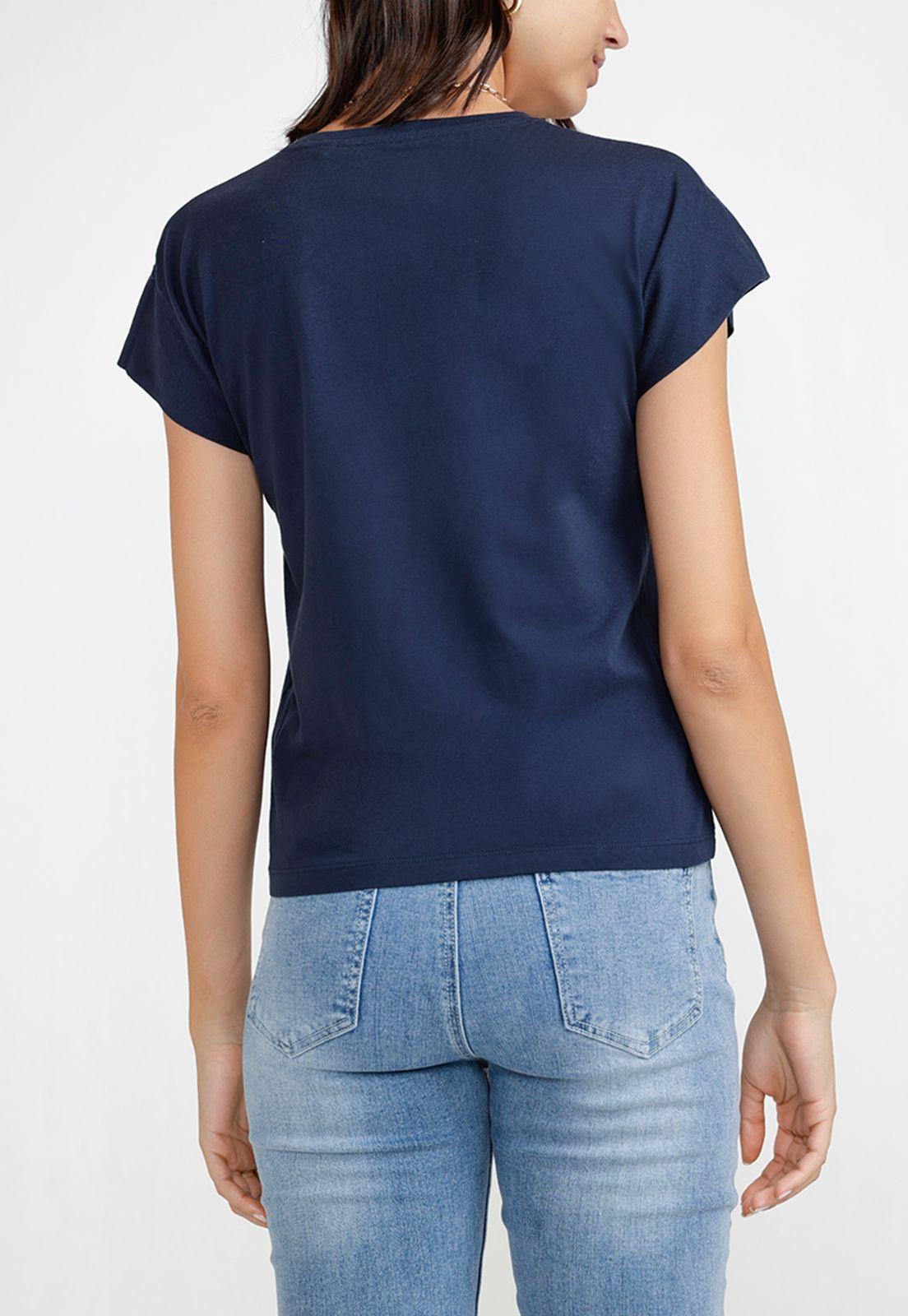 Polera Mujer Algodón Peruano Navy-1