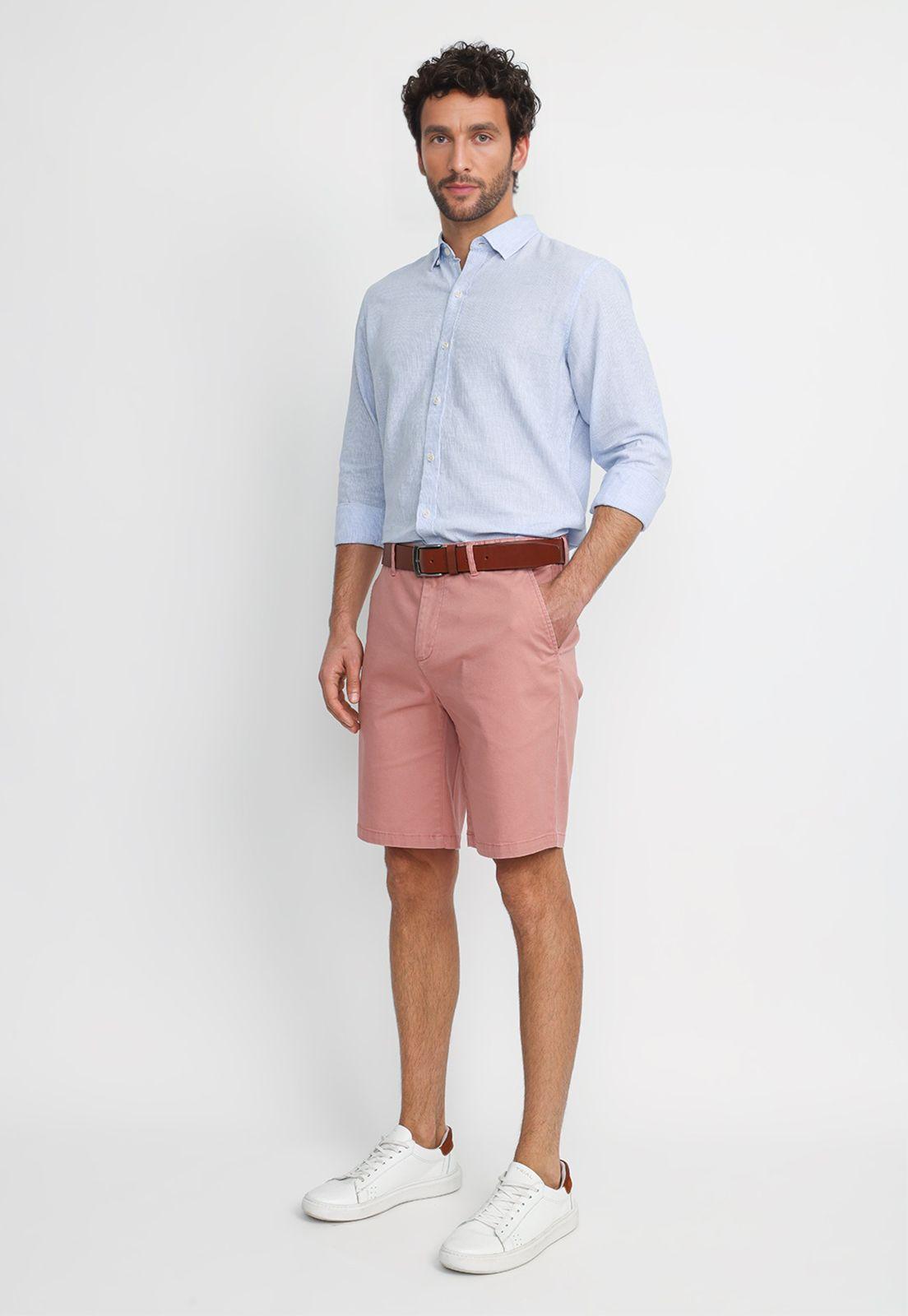 Bermuda Algodón Valerio Coral-3