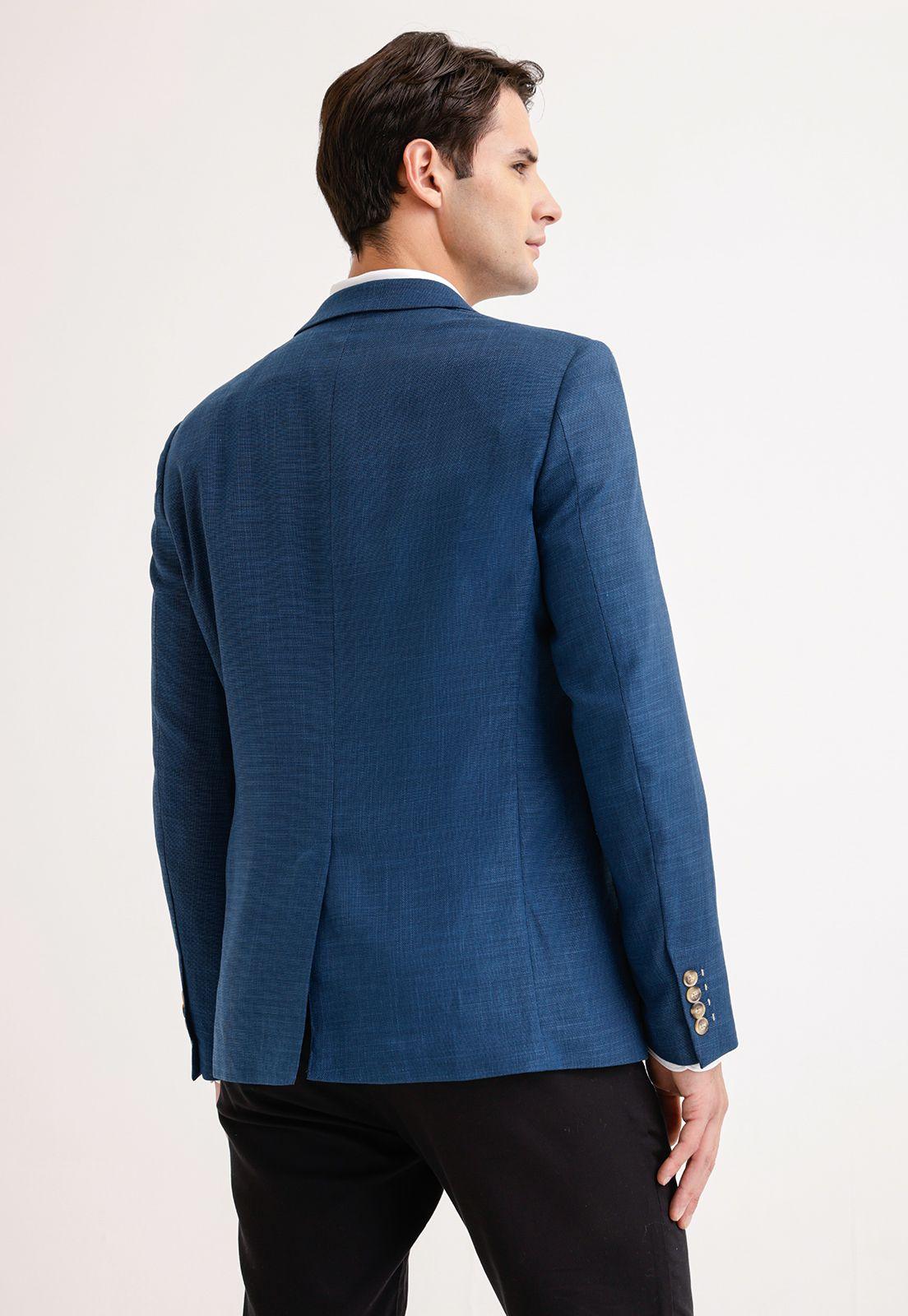 Chaqueta Hombre Casual Azul Medio-1