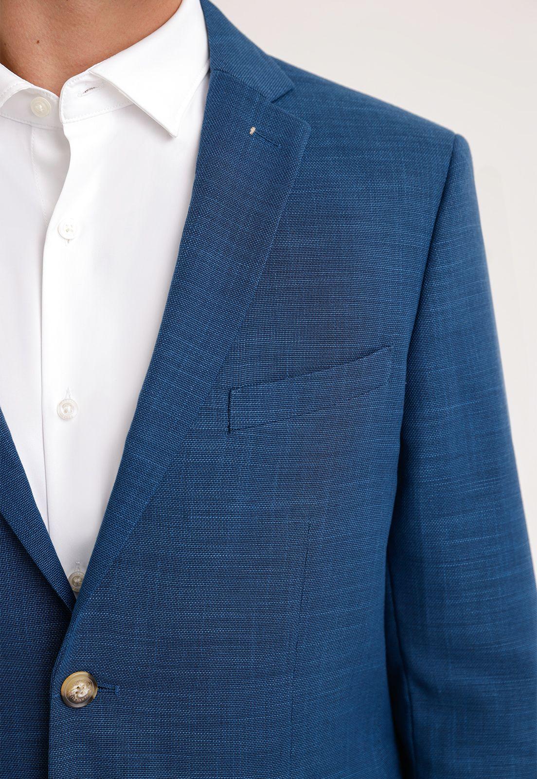 Chaqueta Hombre Casual Azul Medio-2