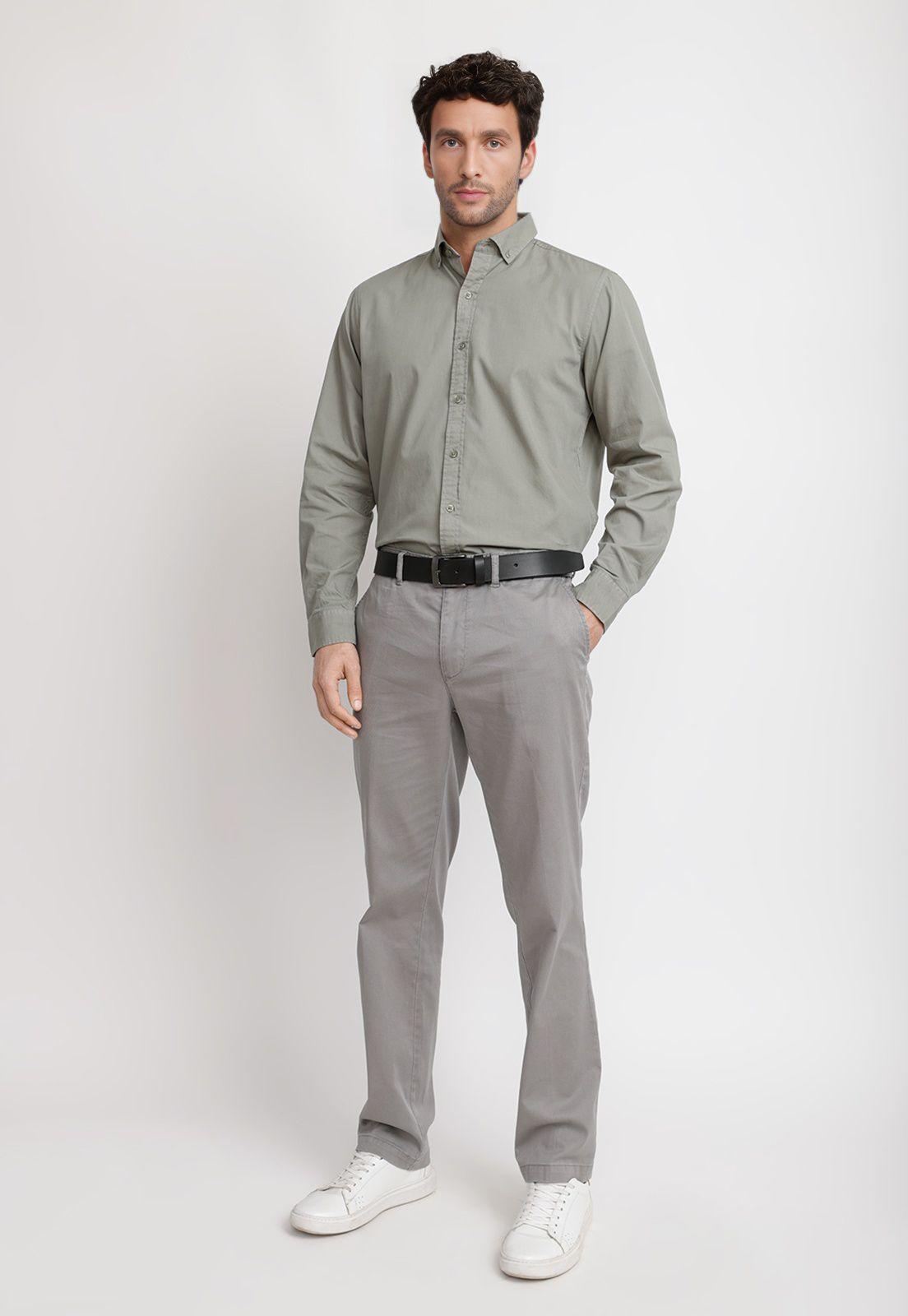 Pantalón Texturado Hombre Algodón Vulcan Gris-3