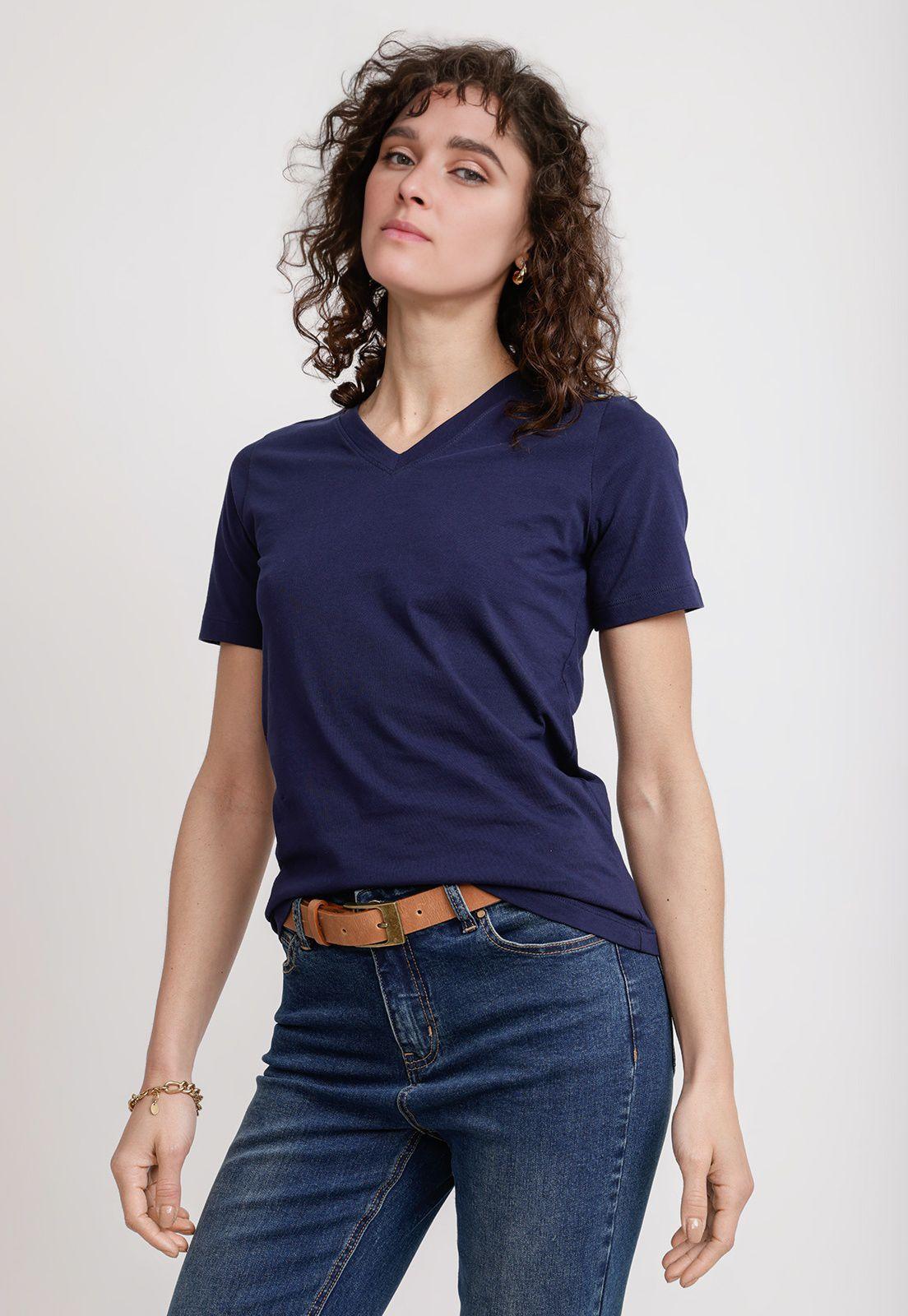 Polera Mujer Altea Algodón Peruano Navy-0
