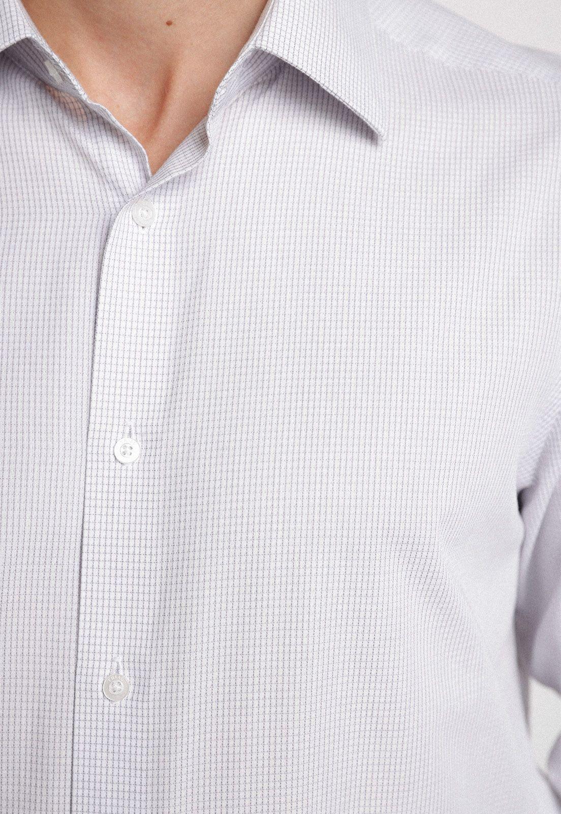 Camisa Formal Executive Blanco/Gris-2
