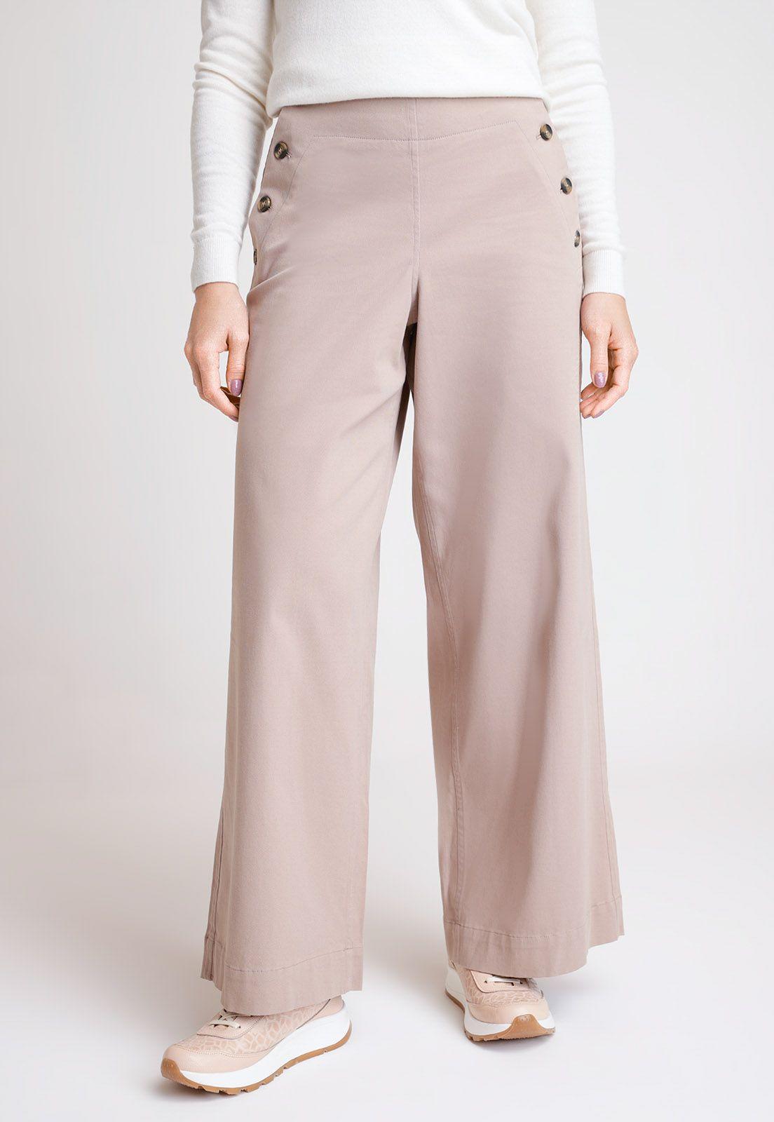 Pantalón De Mujer Modelo Matilde Color Arena-0