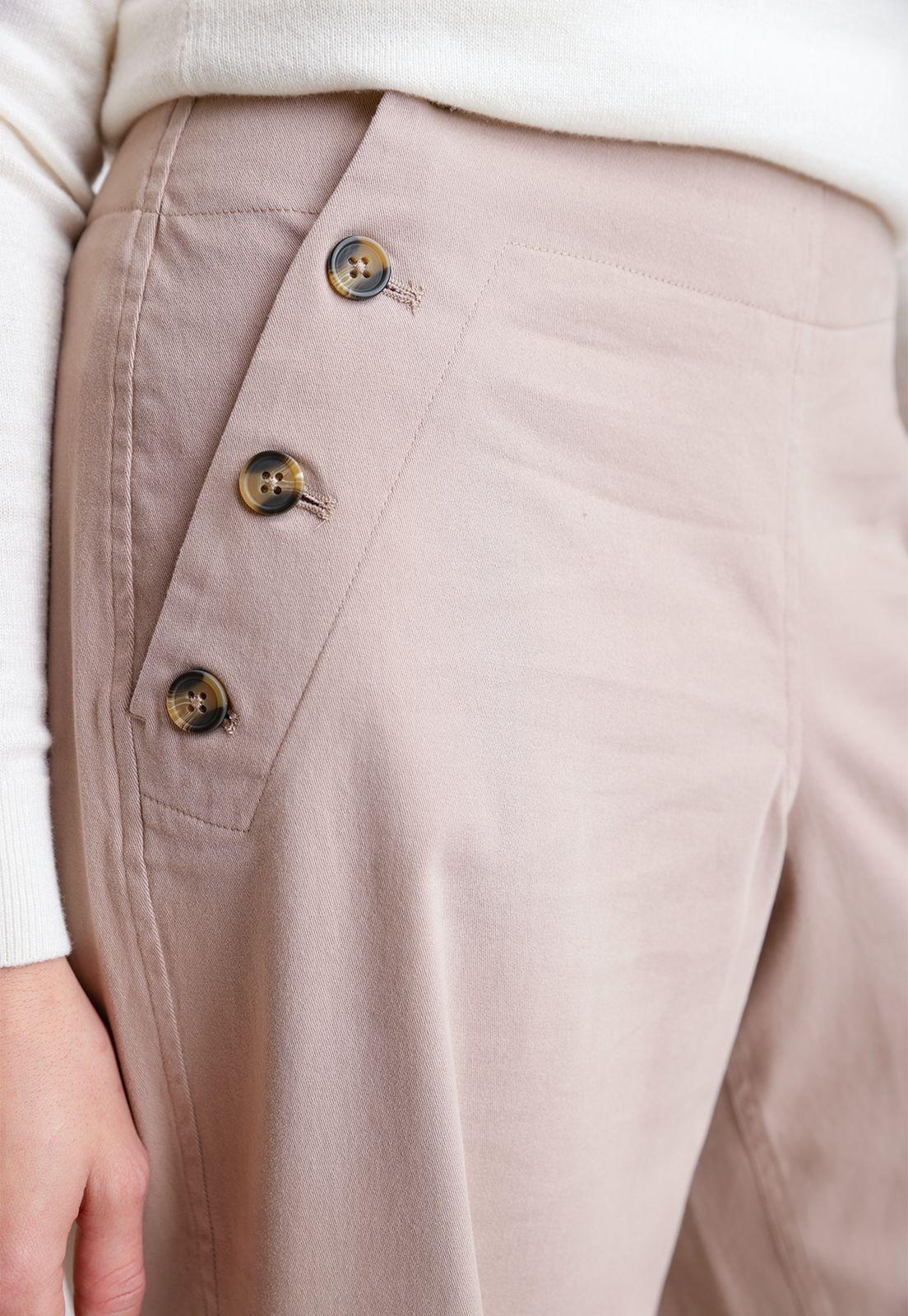 Pantalón De Mujer Modelo Matilde Color Arena-2