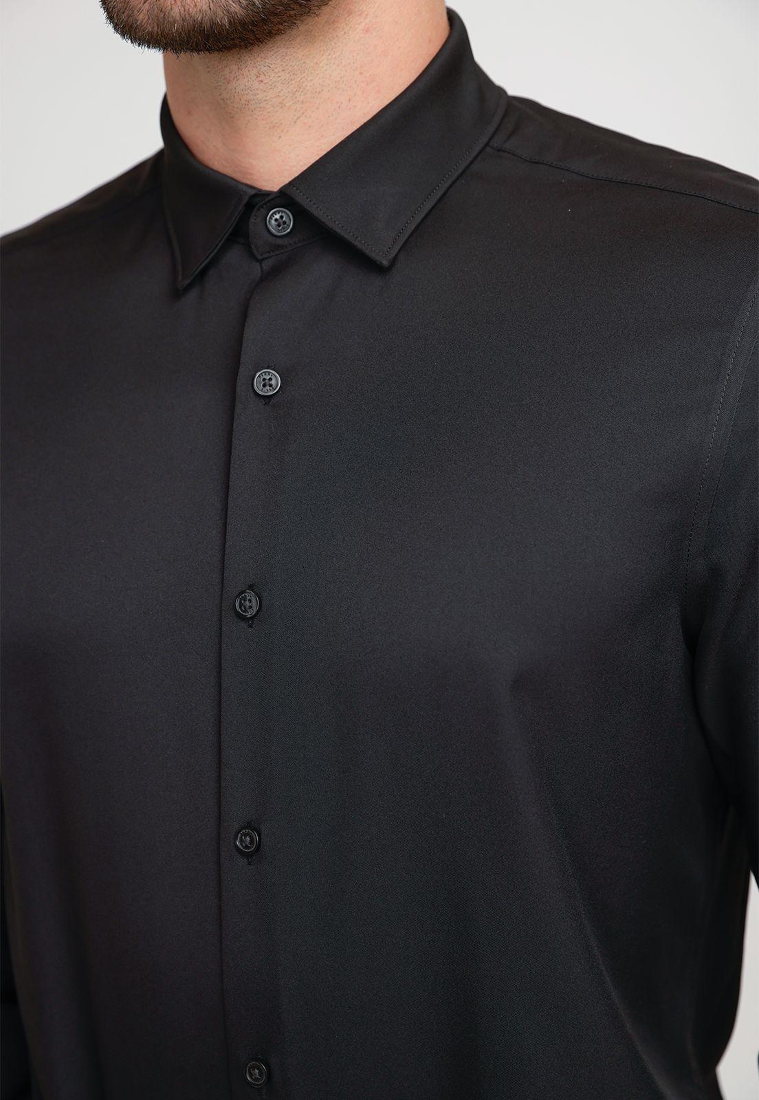 Camisa Hombre Total Stretch Negro-2