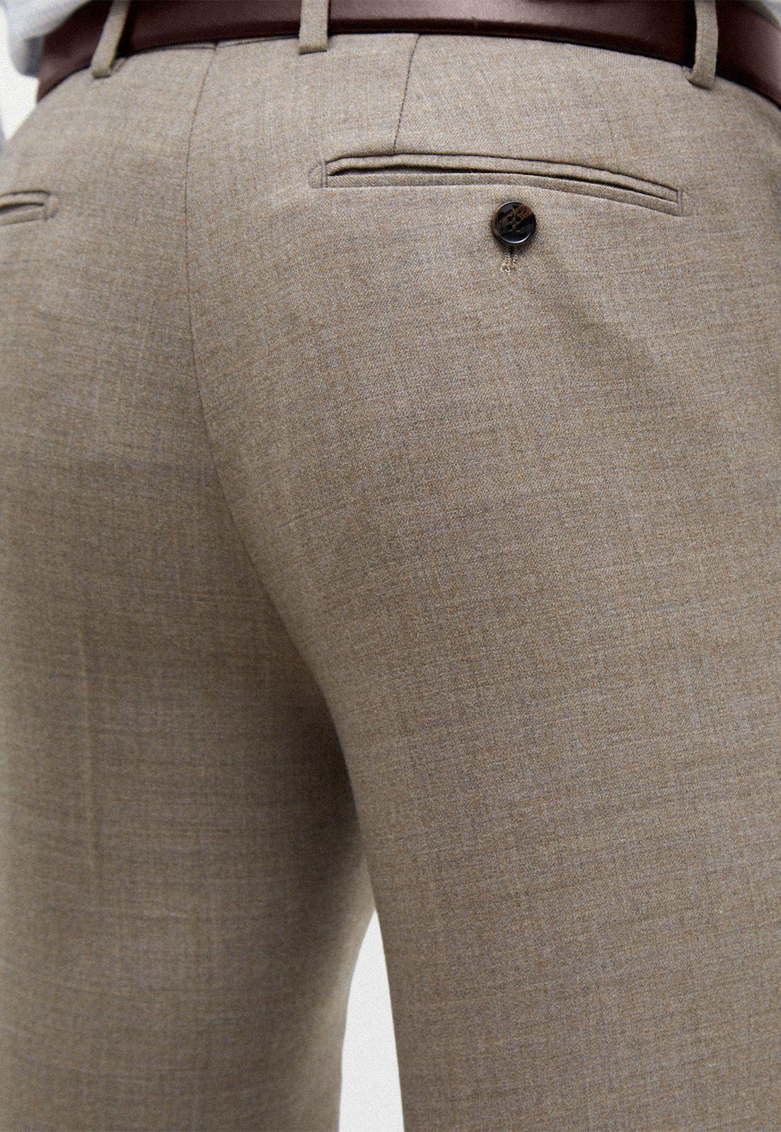 Pantalón Formal Franela beige-1