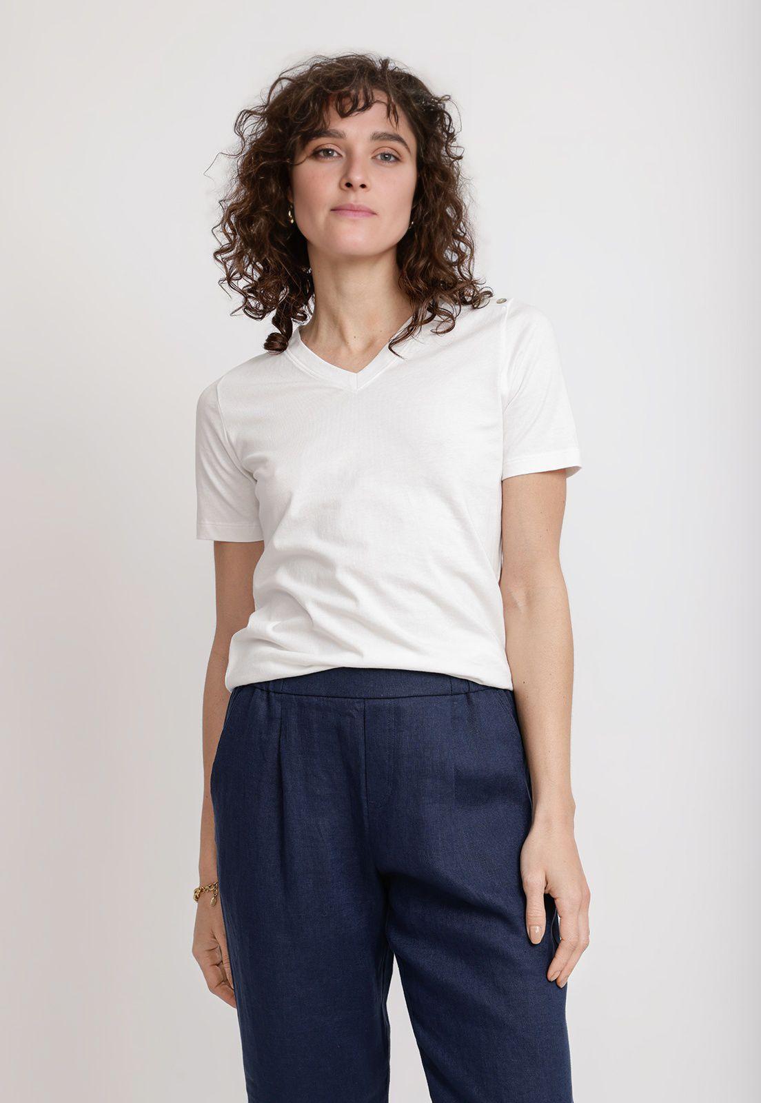 Polera Mujer Altea Algodón Peruano Blanco-0