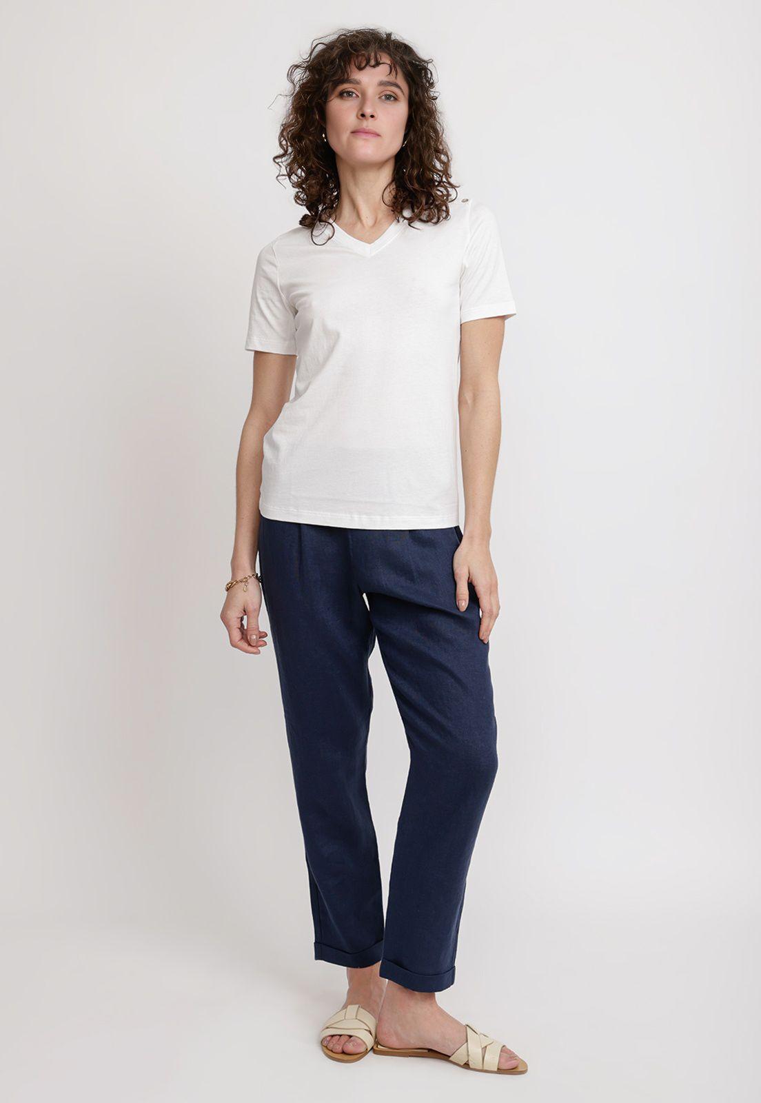 Polera Mujer Altea Algodón Peruano Blanco-3