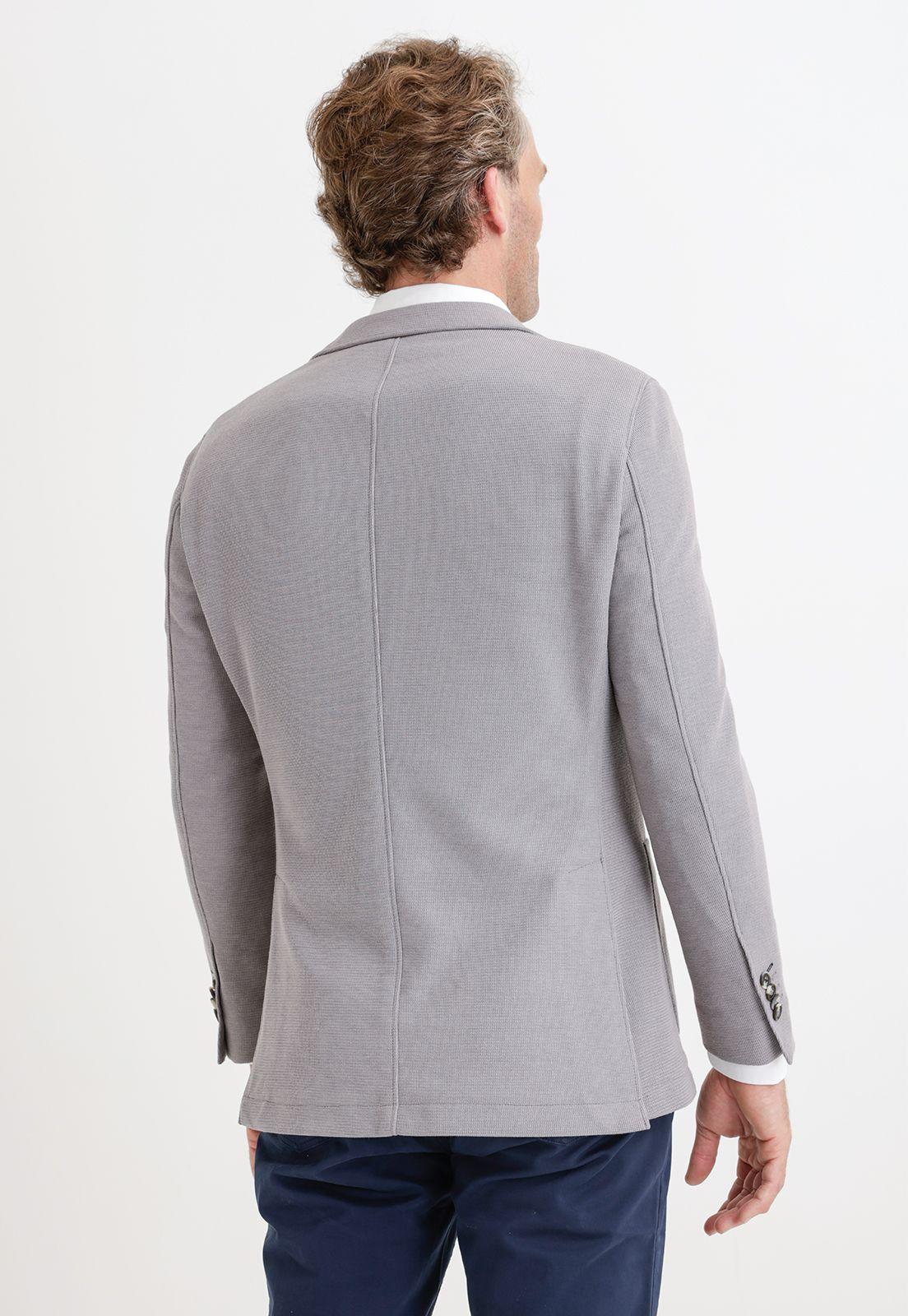 Chaqueta hombre casual tejida gris-1
