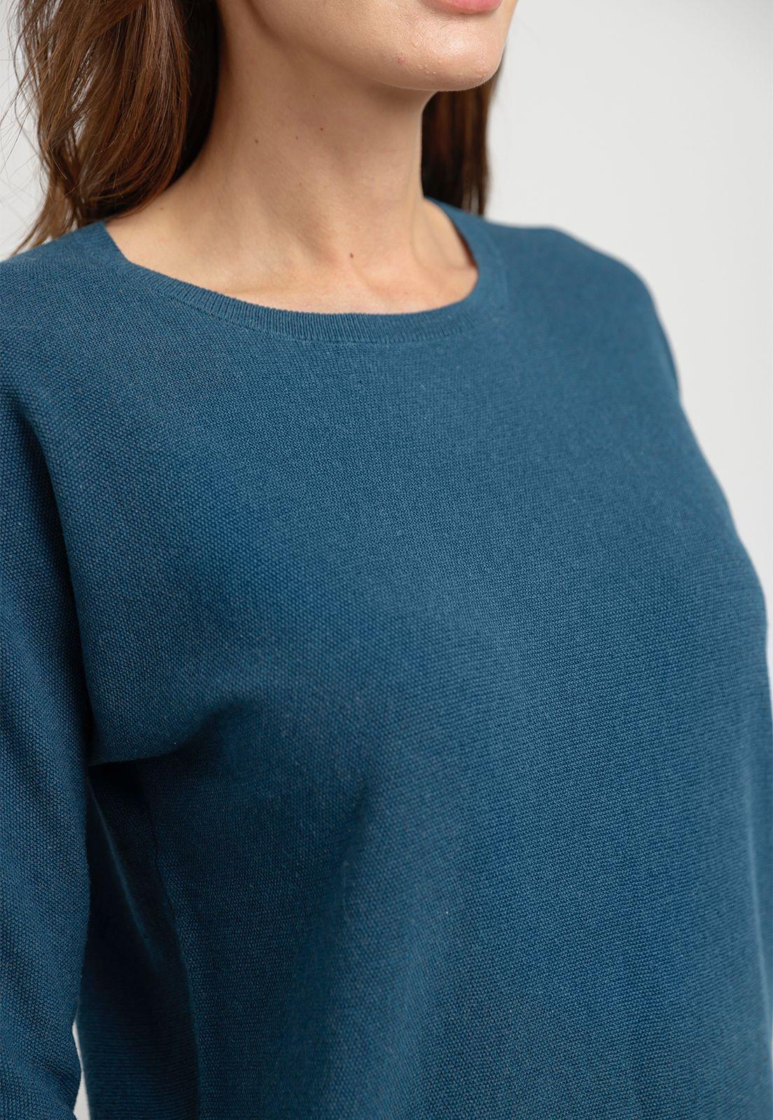 Sweater Mujer Dover Algodón Petróleo-2