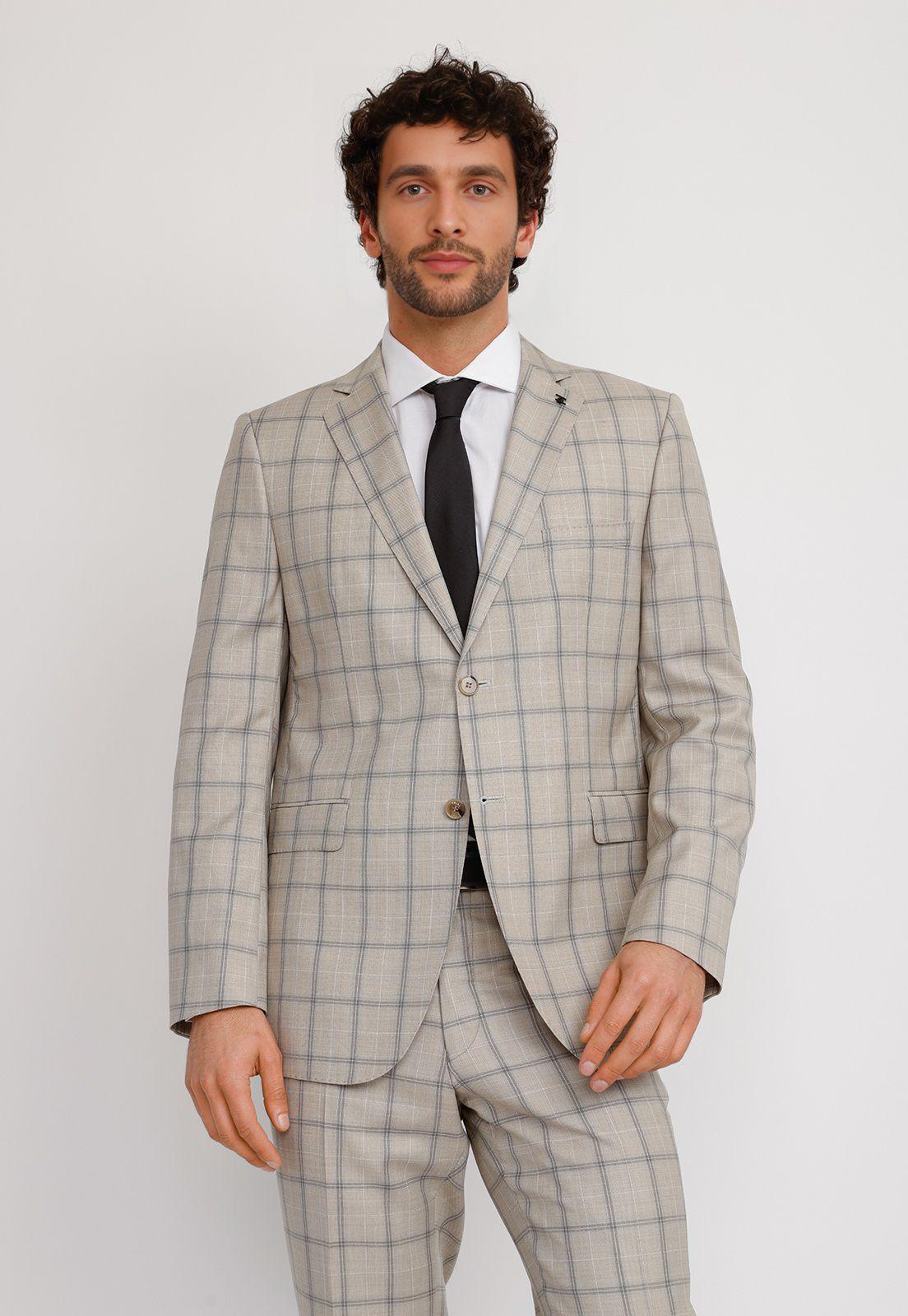 Traje Hombre Formal Vercelli Beige-0