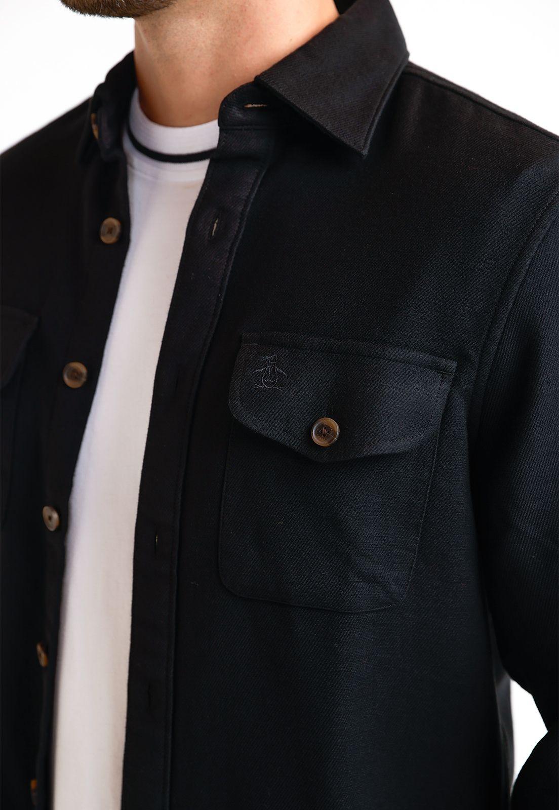 Sobrecamisa Hombre Stretch Negro-2