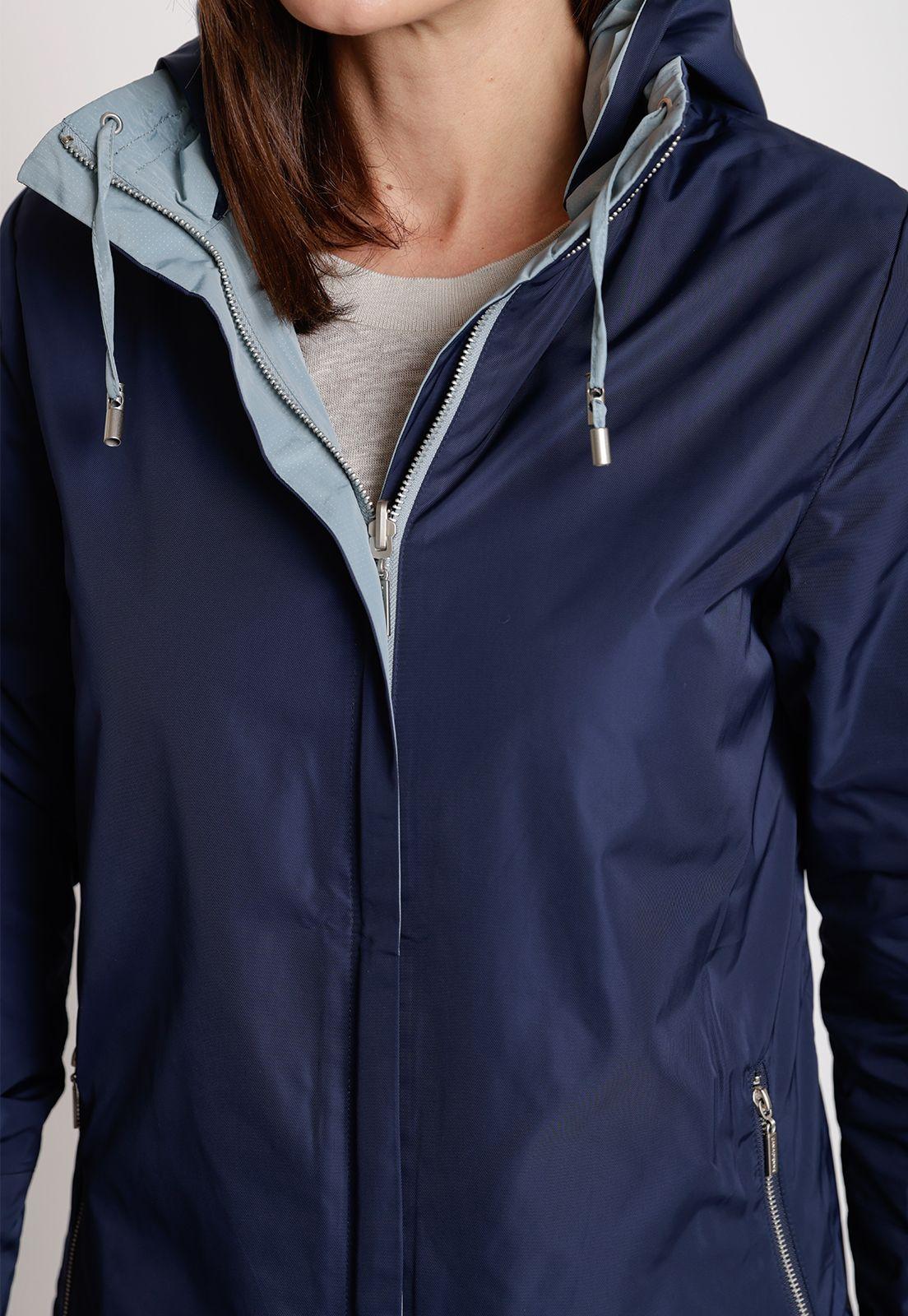 Chaqueta de Mujer Reversible Modelo Eva Color Celeste-5