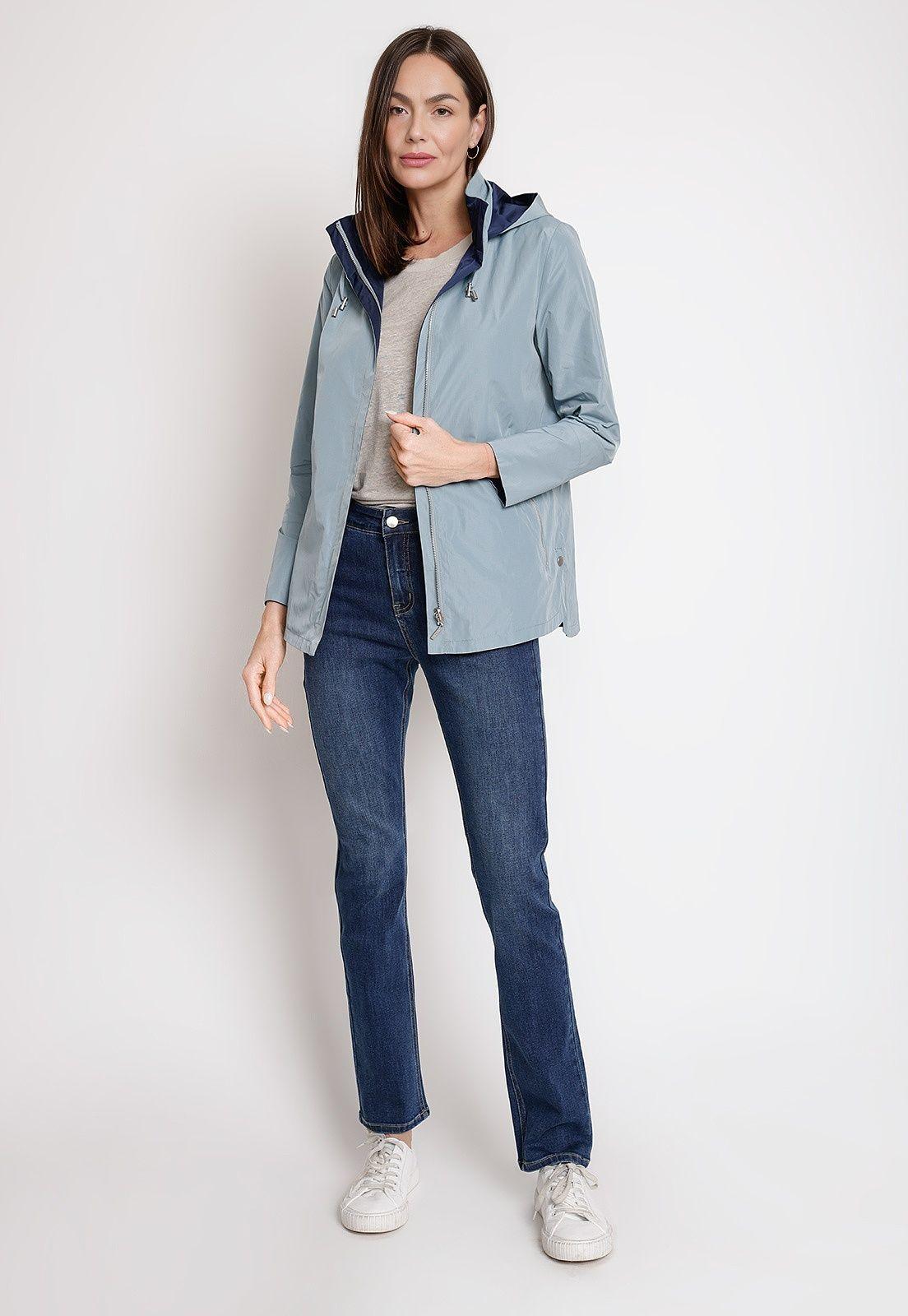 Chaqueta de Mujer Reversible Modelo Eva Color Celeste-6