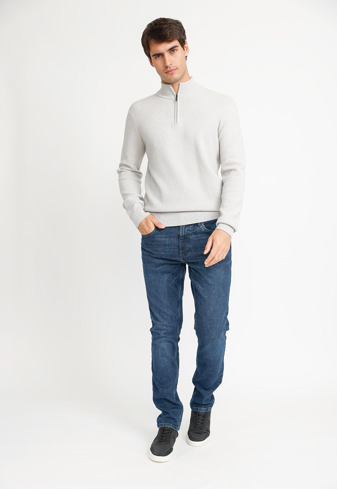 Tejido Casual Hombre Gris-3